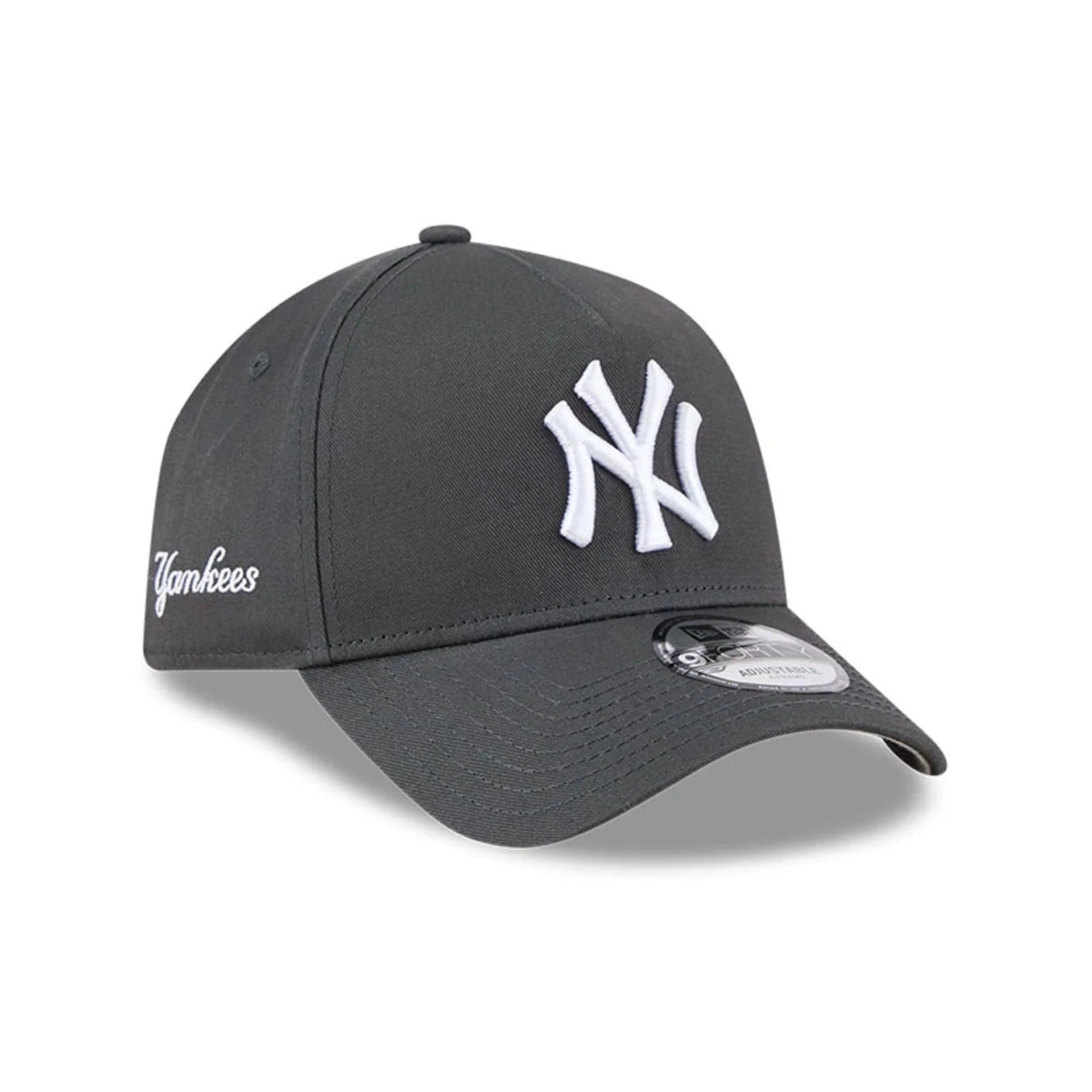New York Yankees MLB Script A-Frame Snapback New Era Grey Official Sports Fan Gear Official NFL Fan Gear Popular Style