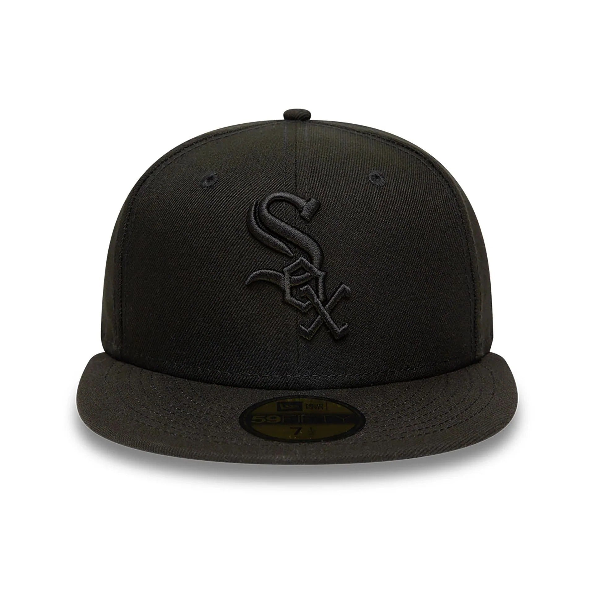 Chicago White Sox MLB League Essential 59FIFTY Fitted New Era Black Black Official Team Hat Sports Fan Cap Official NFL Team Hat Football Fan Cap
