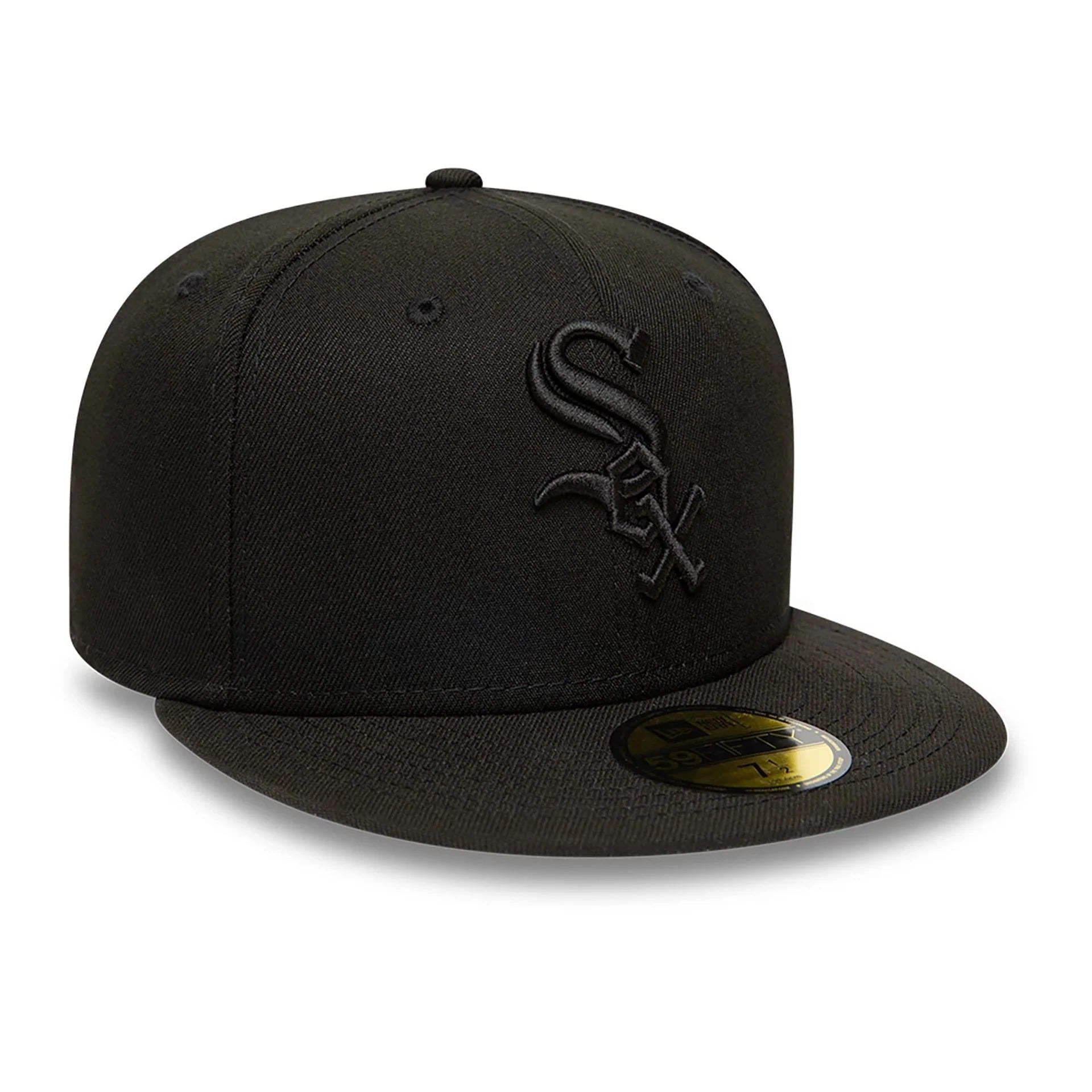 Chicago White Sox MLB League Essential 59FIFTY Fitted New Era Black Black Official Team Hat Sports Fan Cap Official NFL Team Hat Football Fan Cap