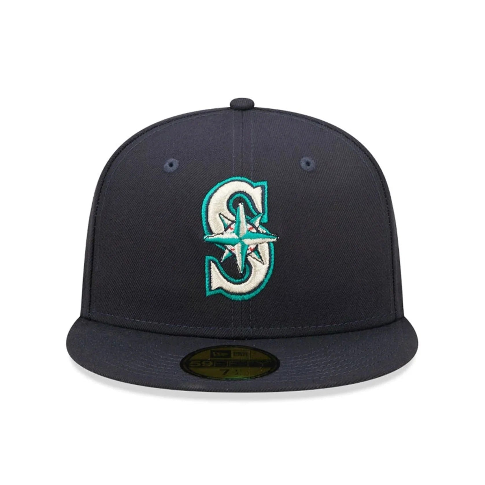 Seattle Mariners MLB AC Perf 59Fifty Fitted New Era Navy Blue Official Team Hat Sports Fan Cap Official NFL Team Hat Football Fan Cap