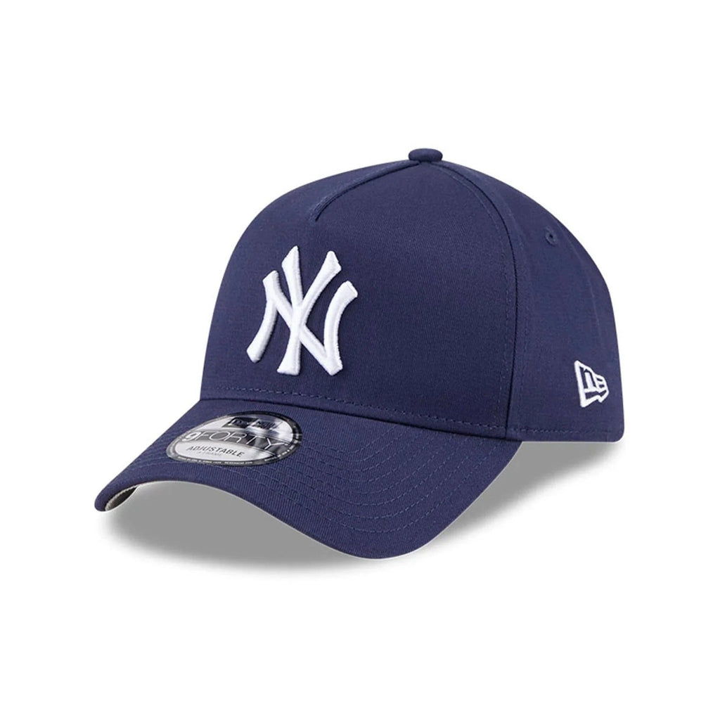 New York Yankees MLB Script A-Frame Snapback New Era Navy Official Sports Fan Gear Official NFL Fan Gear Popular Style