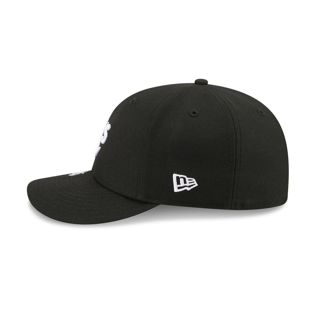 Oakland Athletics MLB Waves 59FIFTY Fitted New Era Black White Official Team Hat Sports Fan Cap Official NFL Team Hat Football Fan Cap