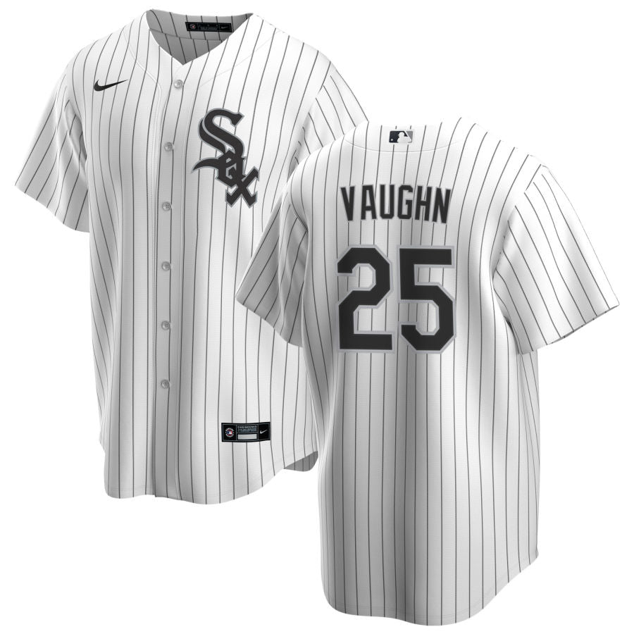 NIKE Men s Andrew Vaughn Chicago White Sox Home White Premium Stitch Replica Jersey Official Team Jersey Sports Fan Apparel Official NFL Team Jersey