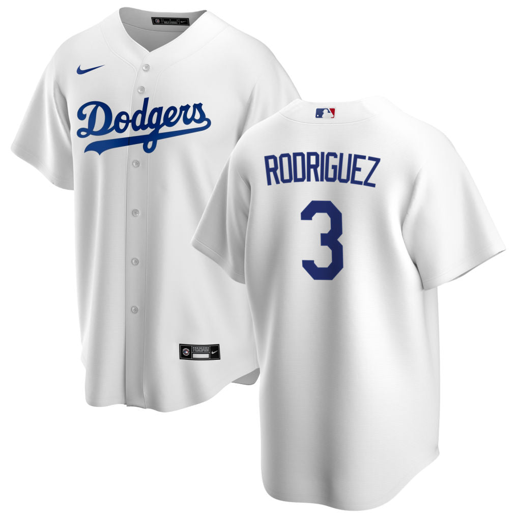Men s Benny The Jet Rodriguez Los Angeles Dodgers Nike White Home Replica Team Jersey Official Team Jersey Sports Fan Apparel Official NFL Team