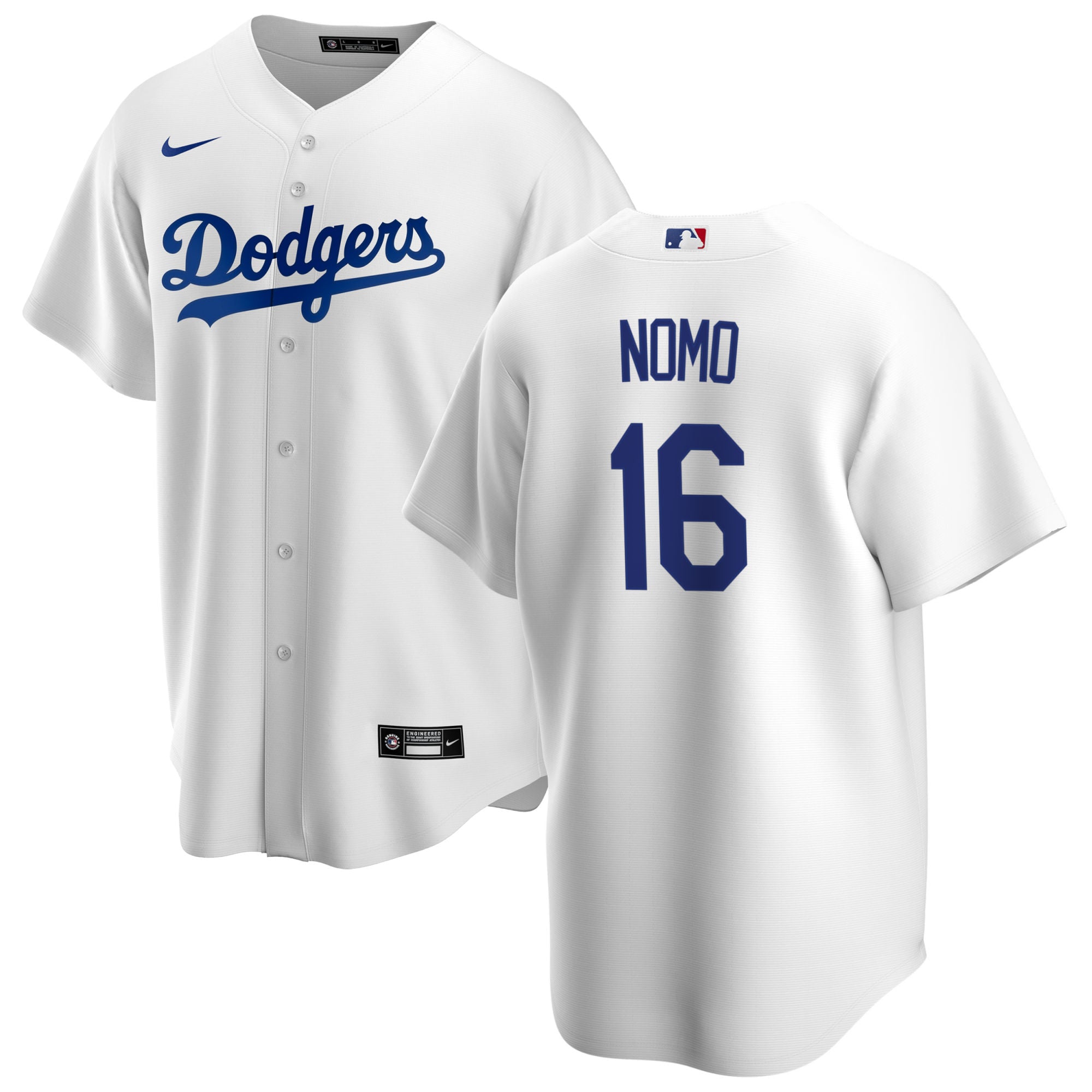 Men s Hideo Nomo Los Angeles Dodgers Nike White Home Replica Team Jersey Official Team Jersey Sports Fan Apparel Official NFL Team Jersey Football