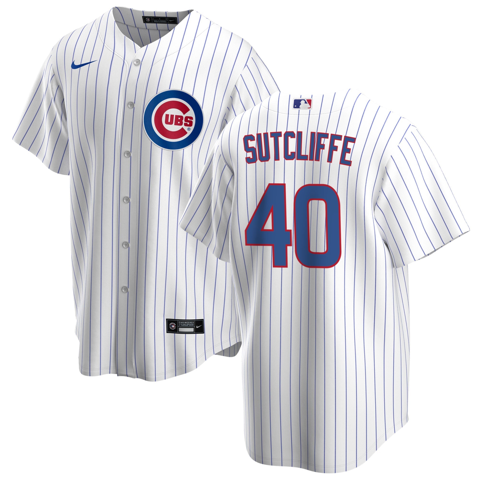 NIKE Men s Rick Sutcliffe Chicago Cubs White Home Premium Stitch Replica Jersey Official Team Jersey Sports Fan Apparel Official NFL Team Jersey