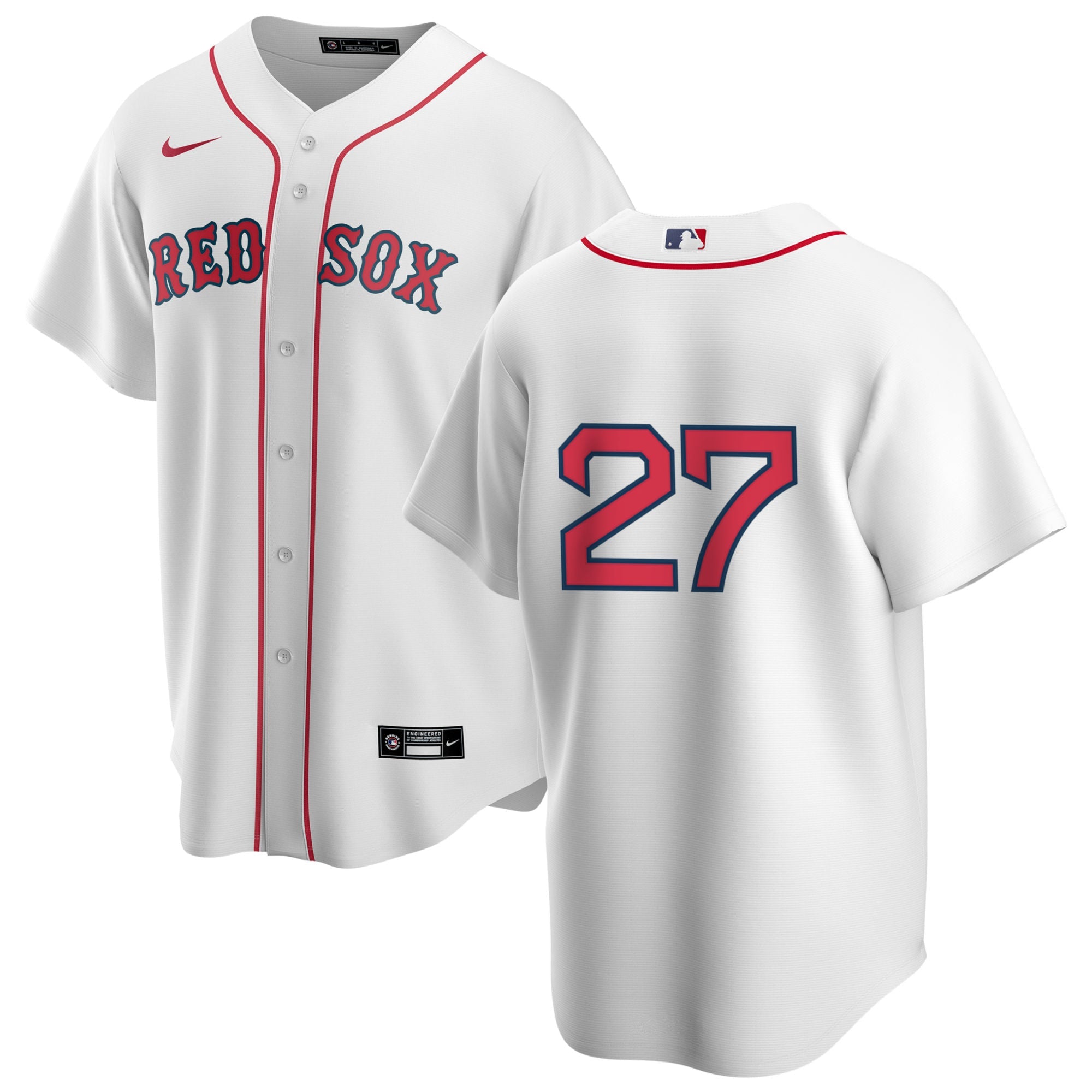 Men s Nike Boston Red Sox Carlton Fisk 27 Home Official Replica Player Jersey Official Team Jersey Sports Fan Apparel Official NFL Team Jersey