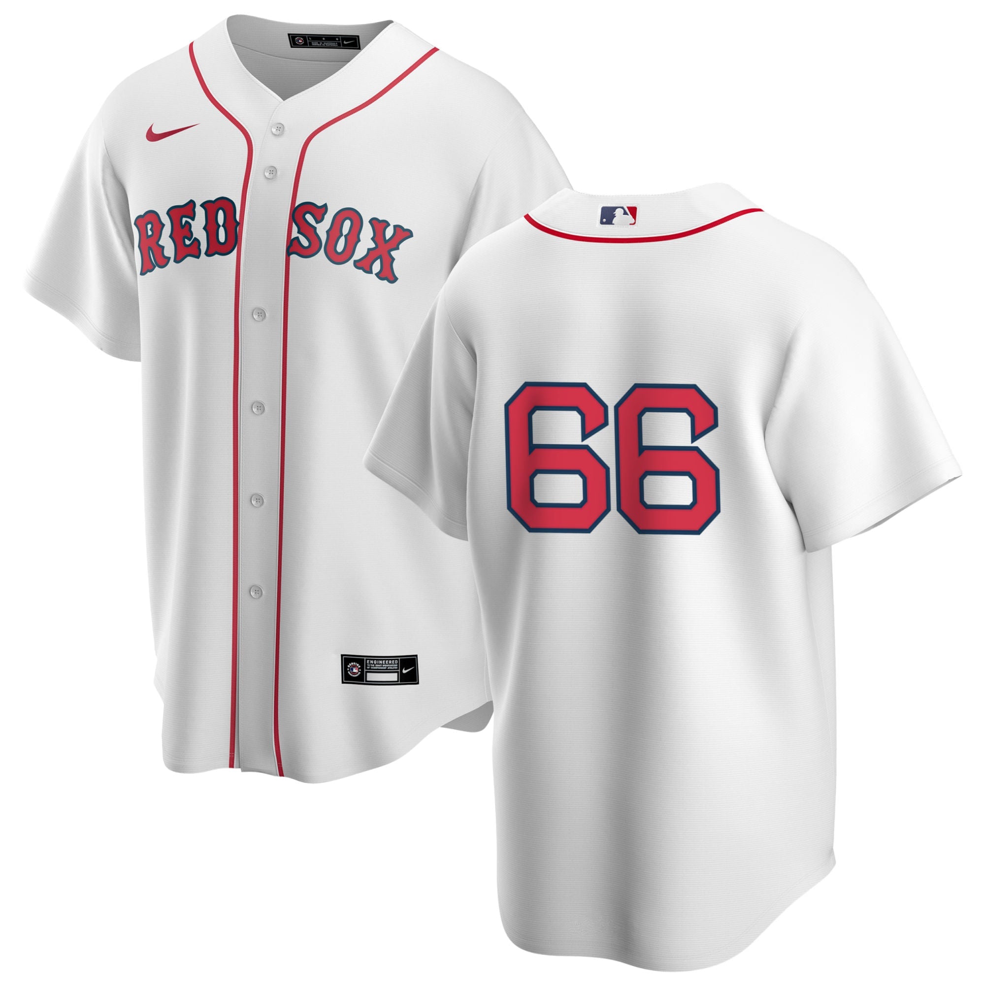 Men s Nike Boston Red Sox Brayan Bello 66 Home Official Replica Player Jersey Official Team Jersey Sports Fan Apparel Official NFL Team Jersey