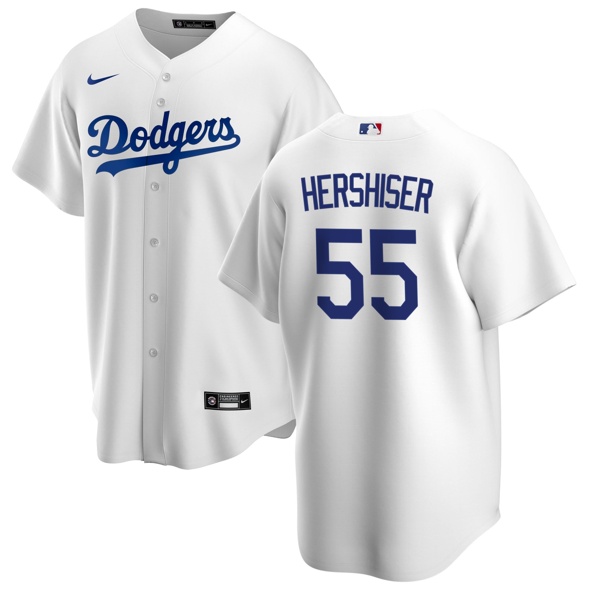 Men s Orel Hershiser Los Angeles Dodgers Nike White Home Replica Team Jersey Official Team Jersey Sports Fan Apparel Official NFL Team Jersey