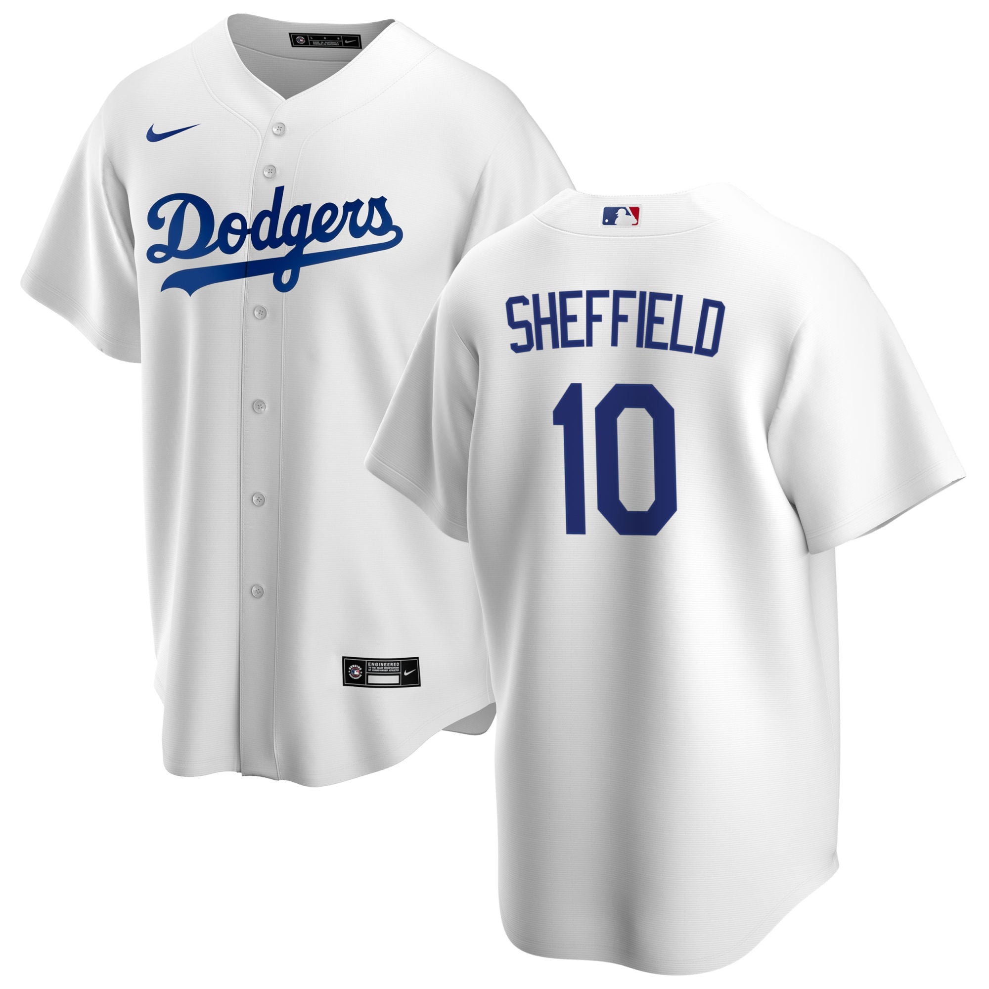 Men s Gary Sheffield Los Angeles Dodgers Nike White Home Replica Team Jersey Official Team Jersey Sports Fan Apparel Official NFL Team Jersey