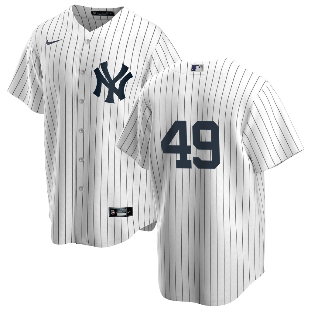 Men s Nike Ron Guidry 49 White New York Yankees Home Official Replica Player Jersey Official Team Jersey Sports Fan Apparel Official NFL Team Jersey