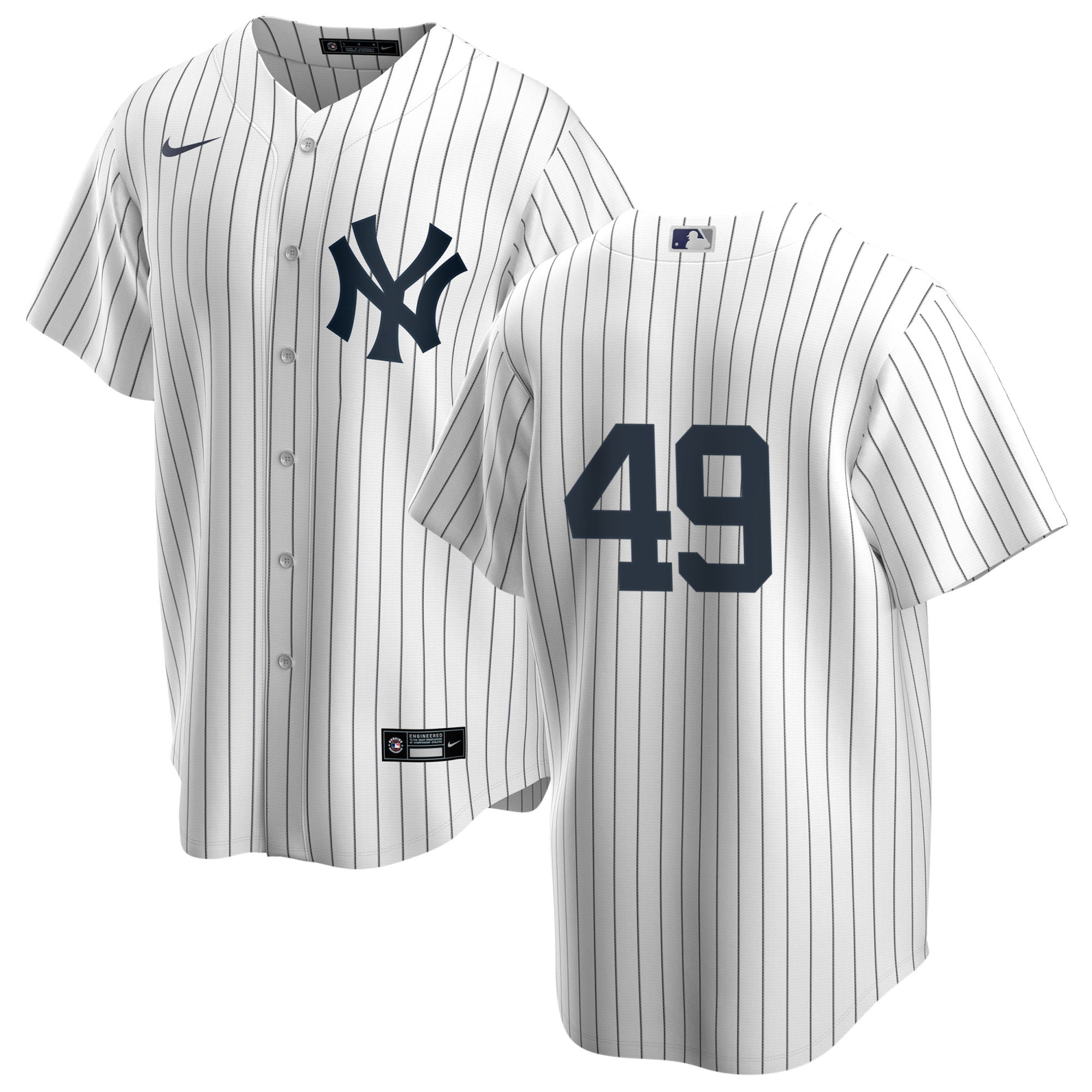 Men s Nike Ron Guidry 49 White New York Yankees Home Official Replica Player Jersey Official Team Jersey Sports Fan Apparel Official NFL Team Jersey