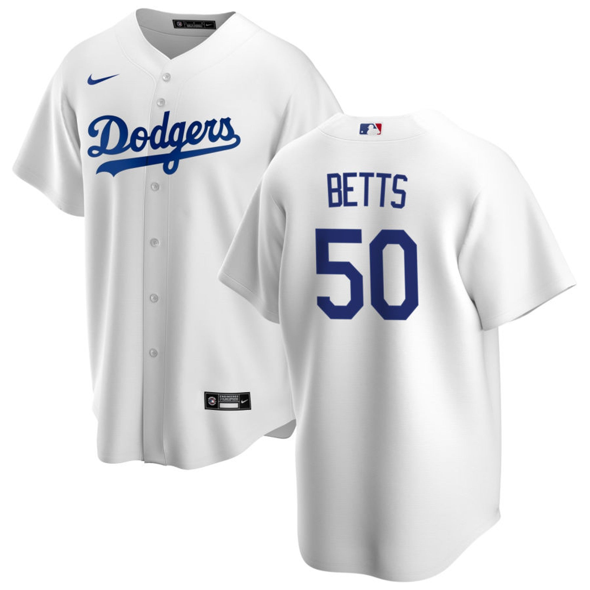 Men s Mookie Betts Los Angeles Dodgers Nike White Home Replica Team Jersey Official Team Jersey Sports Fan Apparel Official NFL Team Jersey Football