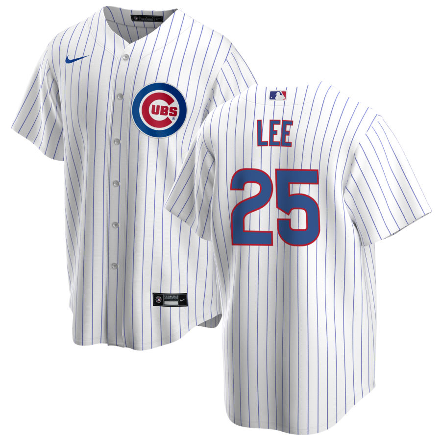 NIKE Men s Derrek Lee Chicago Cubs Premium Twill White Home Replica Jersey Official Team Jersey Sports Fan Apparel Official NFL Team Jersey Football