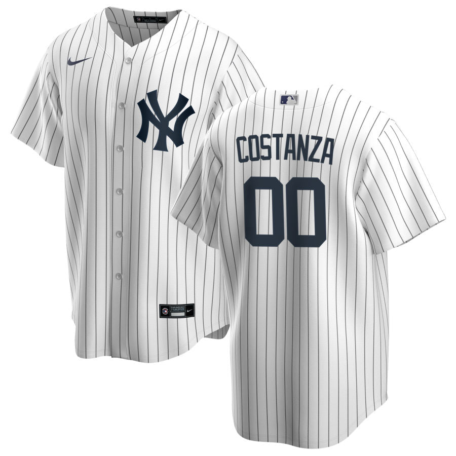 Men s Nike George Costanza White New York Yankees Home Official Replica Player Jersey Official Team Jersey Sports Fan Apparel Official NFL Team