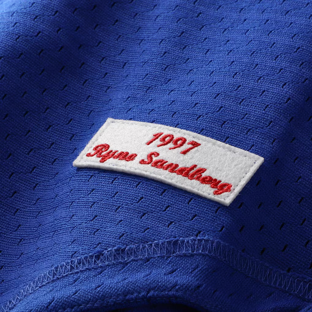 Mitchell And Ness Ryne Sandberg Chicago Cubs 1997 Authentic BP Button Down Jersey Official Team Jersey Sports Fan Apparel Official NFL Team Jersey