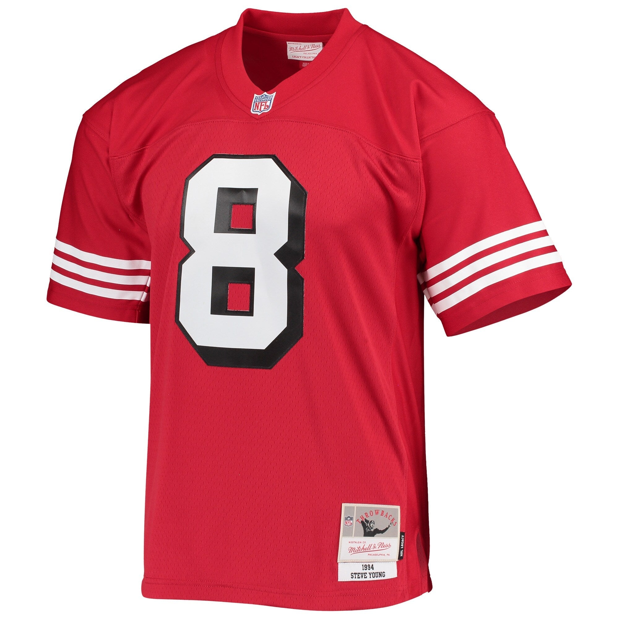 Men's Mitchell & Ness Steve Young Scarlet San Francisco 49ers Retired Player Legacy Replica Jersey