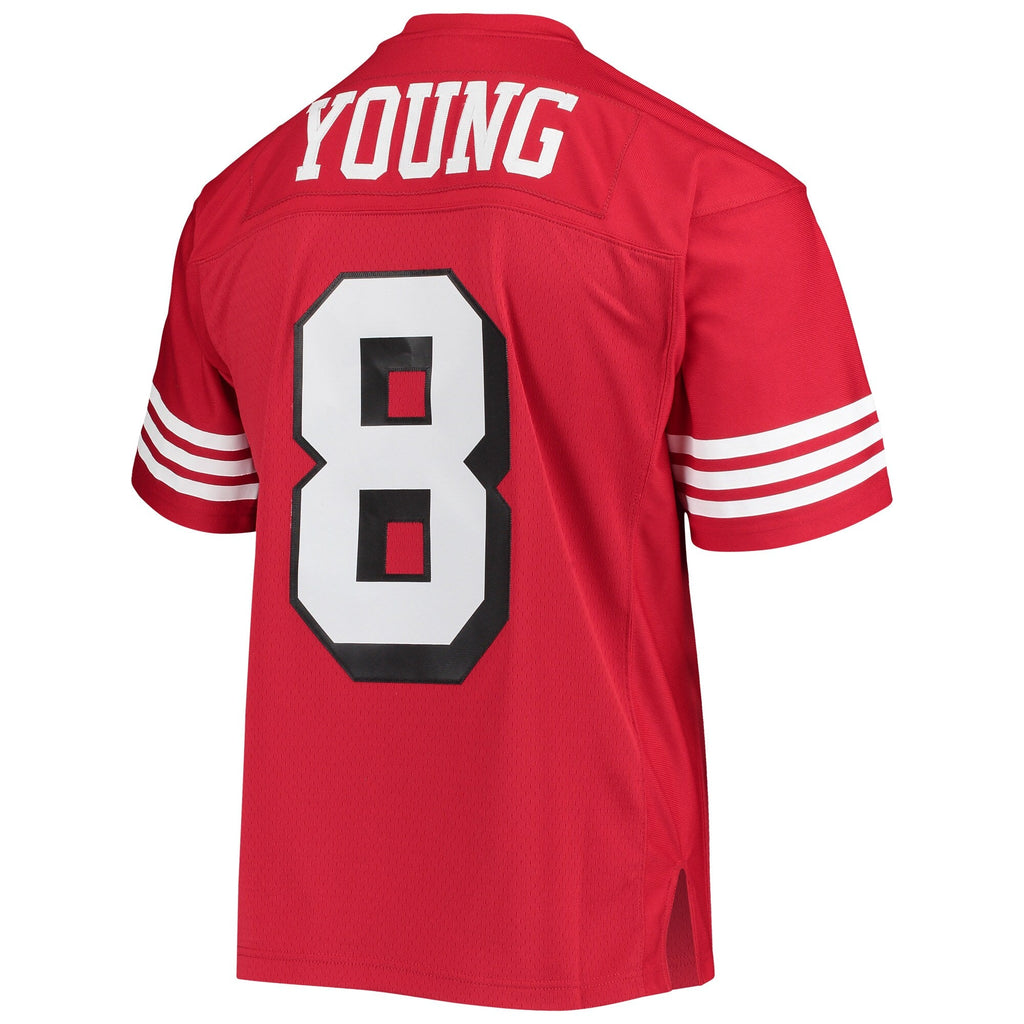 Men's Mitchell & Ness Steve Young Scarlet San Francisco 49ers Retired Player Legacy Replica Jersey