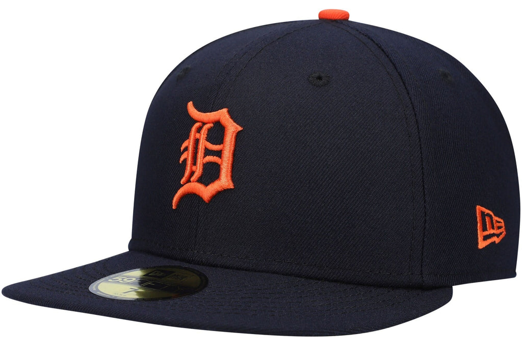Men s Detroit Tigers New Era Navy Road Authentic Collection On-Field Logo 59FIFTY Fitted Hat Official Team Hat Sports Fan Cap Official NFL Team Hat