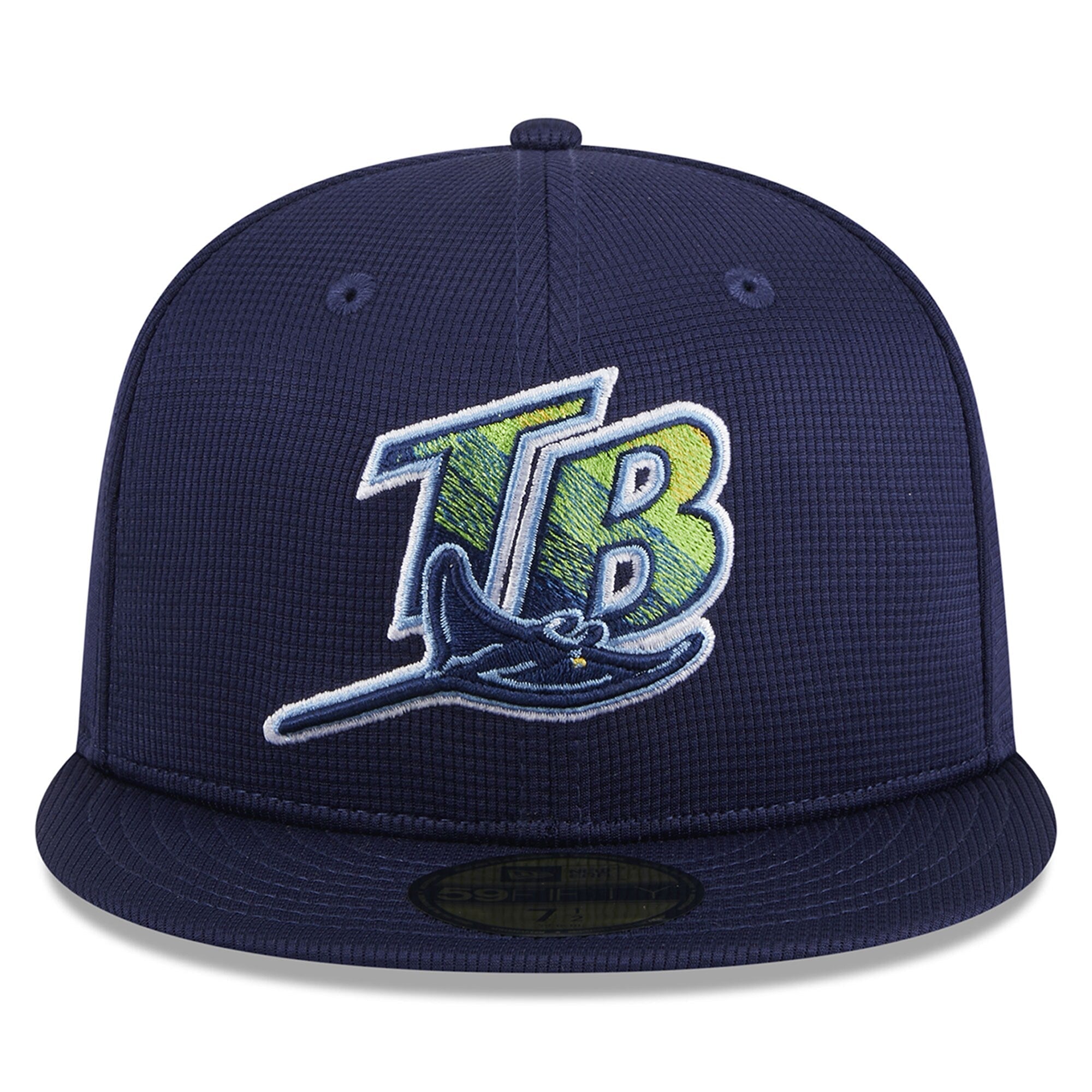 Men s Tampa Bay Rays Navy 2024 Batting Practice 59FIFTY Fitted Hat Official Team Hat Sports Fan Cap Official NFL Team Hat Football Fan Cap