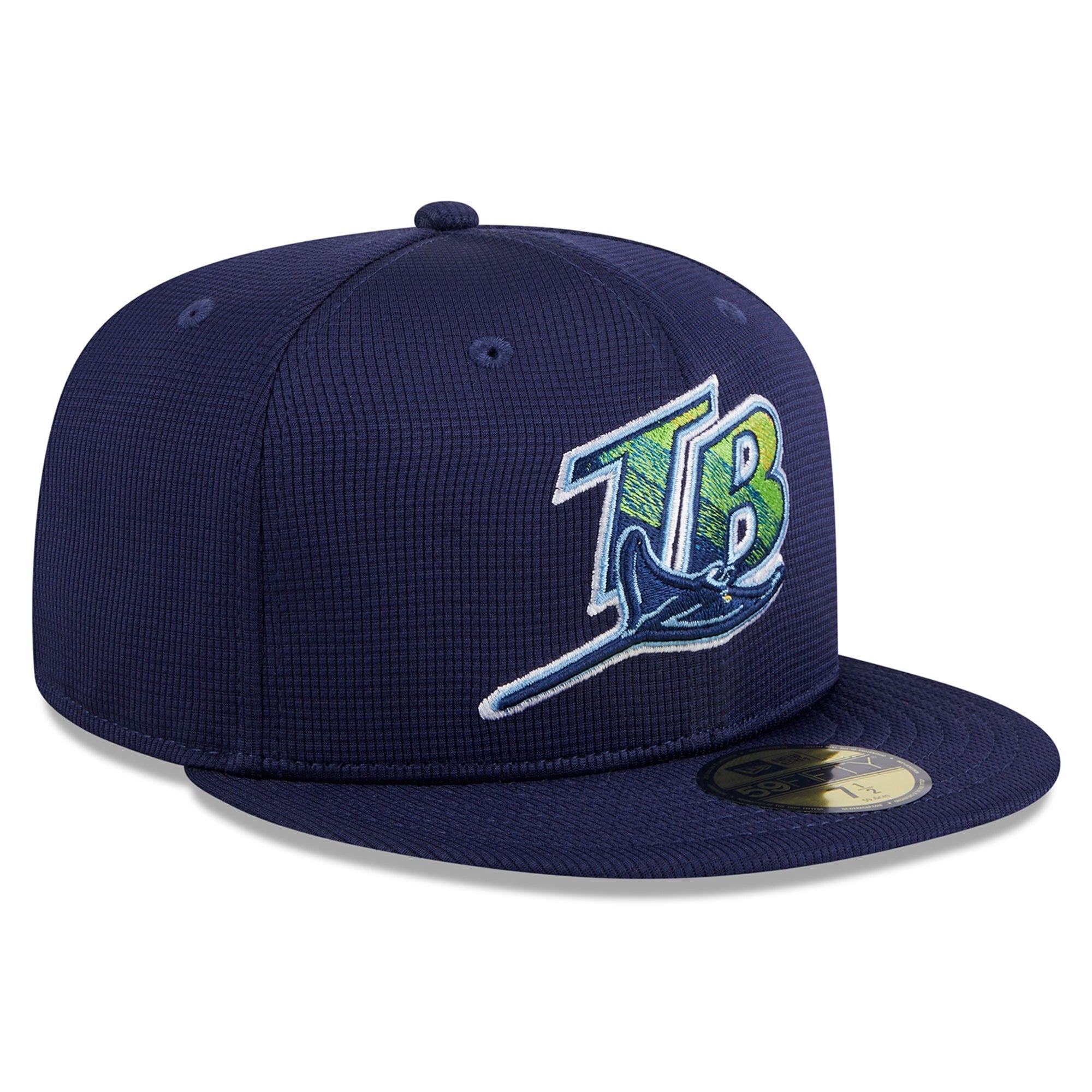 Men s Tampa Bay Rays Navy 2024 Batting Practice 59FIFTY Fitted Hat Official Team Hat Sports Fan Cap Official NFL Team Hat Football Fan Cap