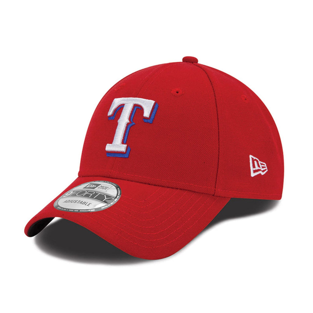 Men s Texas Rangers New Era Red League 9FORTY Adjustable Hat Official Team Hat Sports Fan Cap Official NFL Team Hat Football Fan Cap