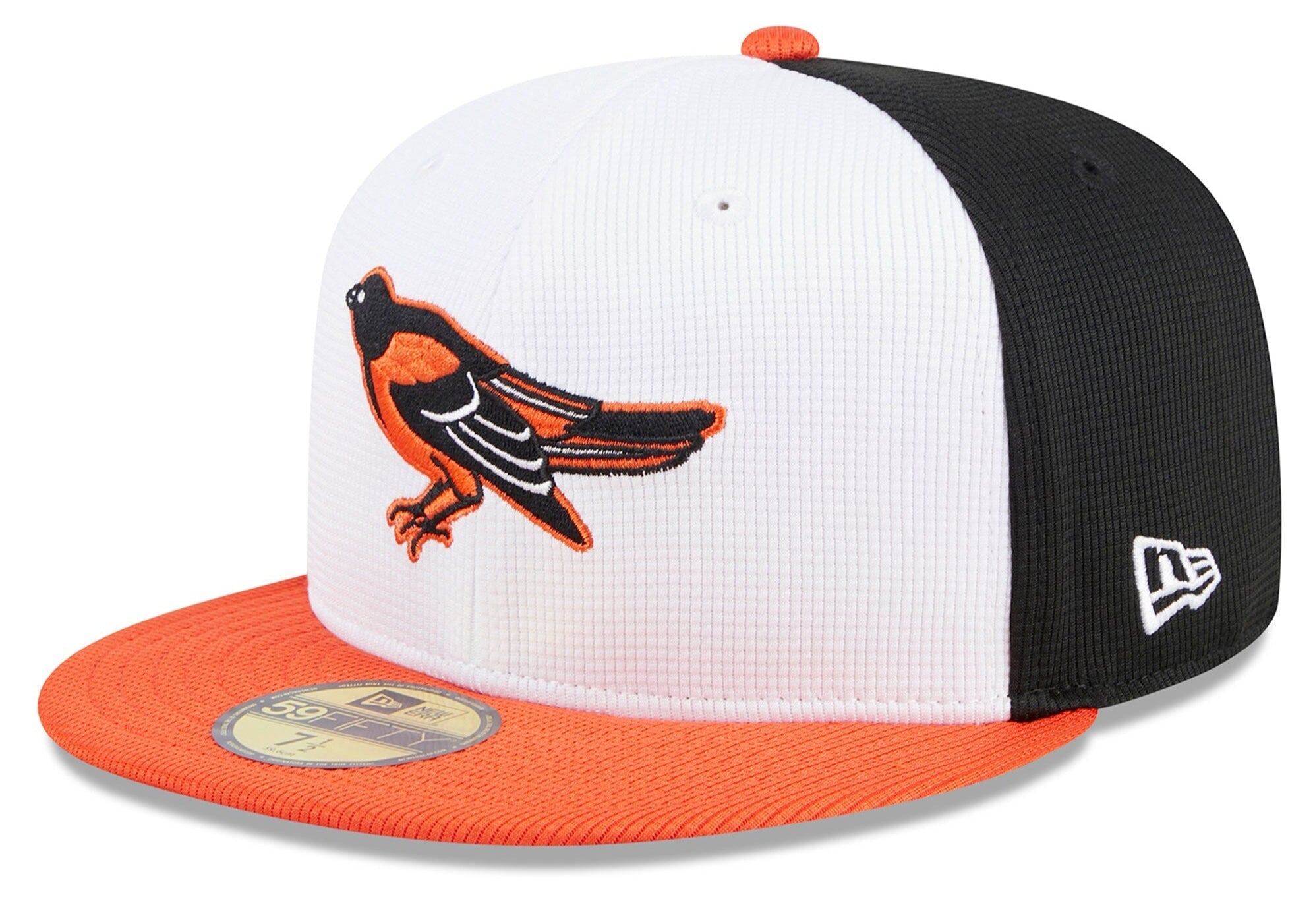 Baltimore Orioles New Era White 2025 Batting Practice 59FIFTY Fitted Hat Official Team Hat Sports Fan Cap Official NFL Team Hat Football Fan Cap