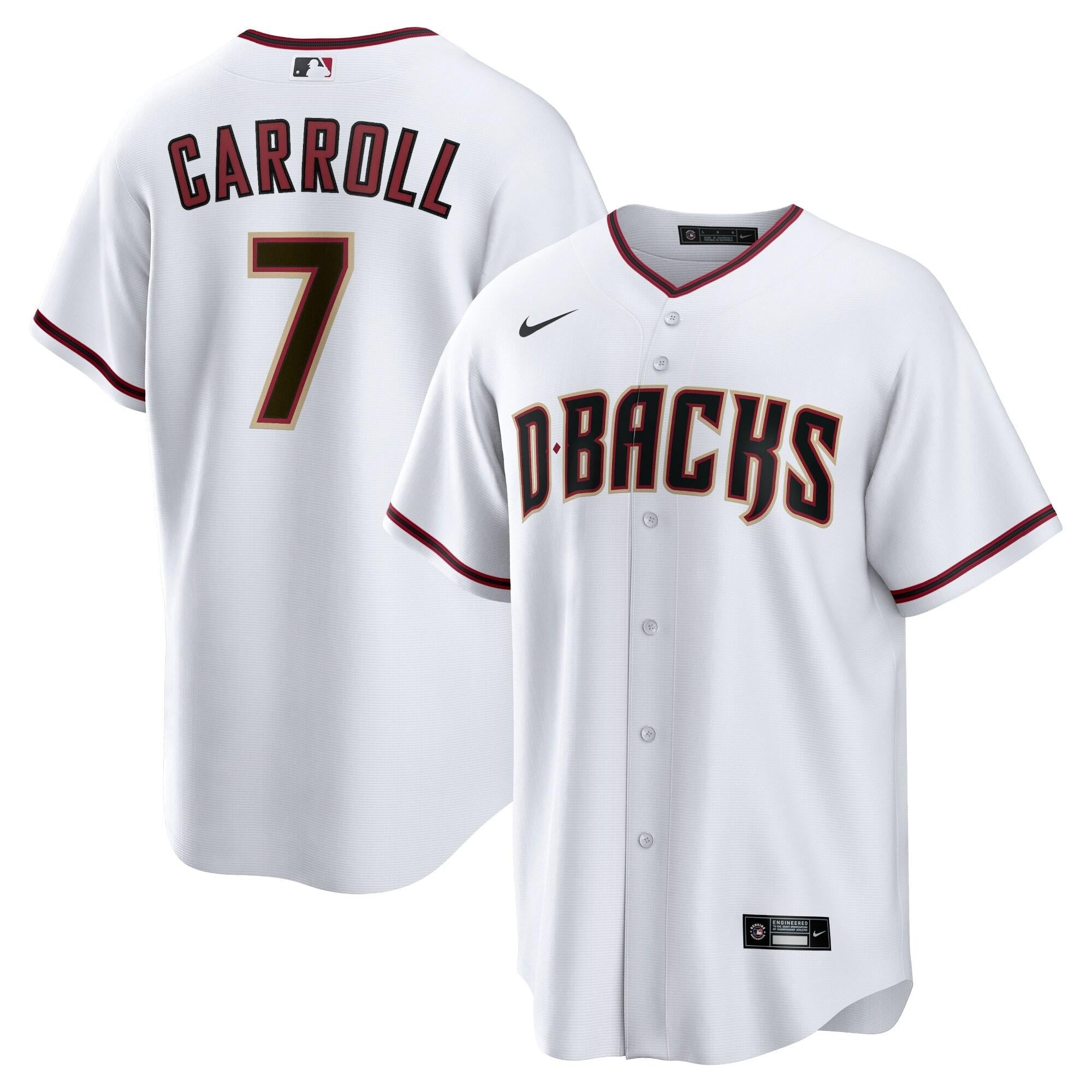 Youth Corbin Carroll Arizona Diamondbacks Nike White Home Replica Premium Team Jersey Official Team Jersey Sports Fan Apparel Official NFL Team