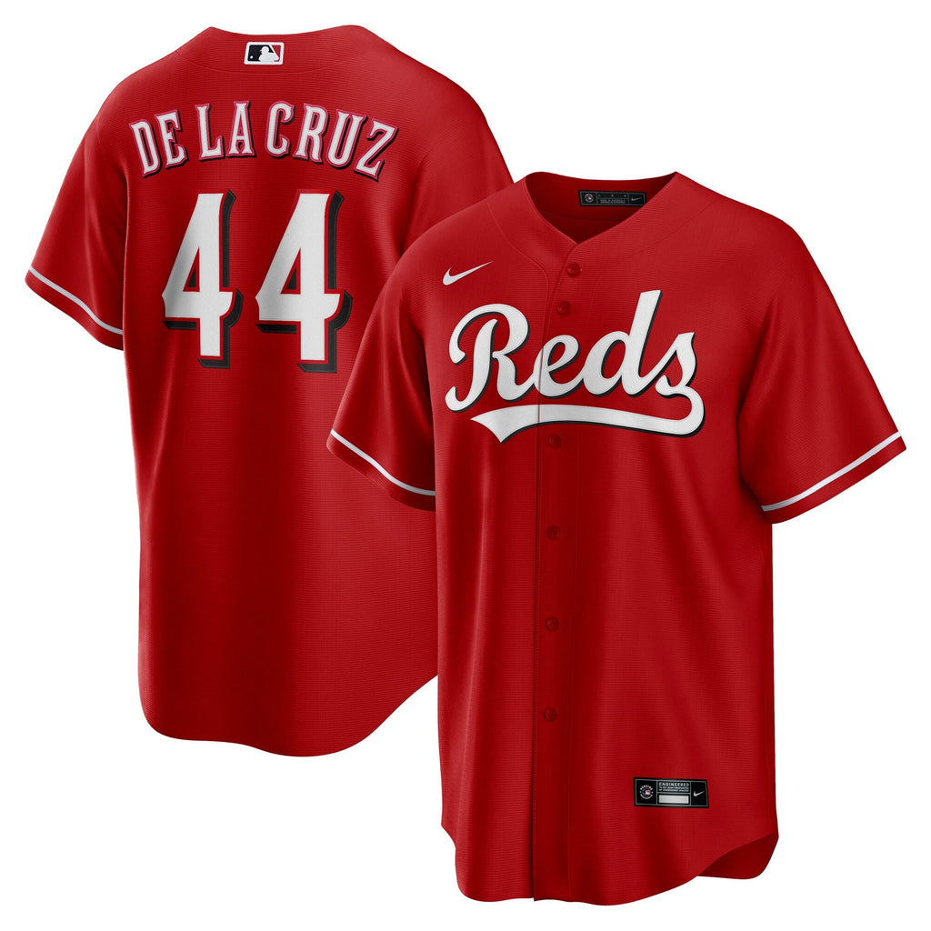 Men s Cincinnati Reds Elly De La Cruz Nike Red Alternate Replica Jersey Official Team Jersey Sports Fan Apparel Official NFL Team Jersey Football Fan