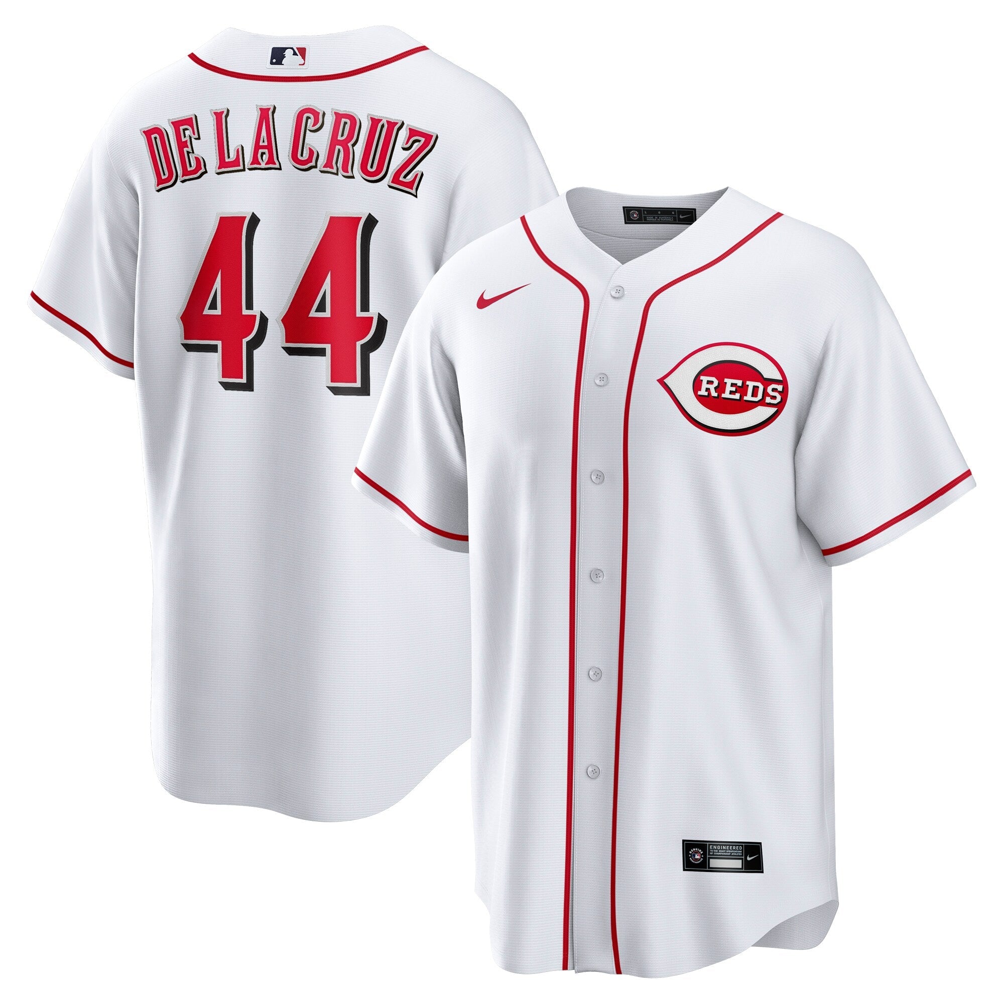 Men s Cincinnati Reds Elly De La Cruz Nike White Home Replica Jersey Official Team Jersey Sports Fan Apparel Official NFL Team Jersey Football Fan