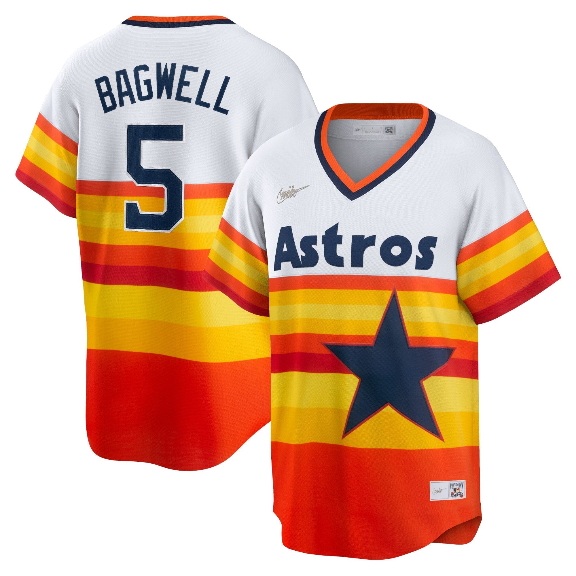 Men s Houston Astros Jeff Bagwell Nike White Home Cooperstown Collection Player Jersey Official Team Jersey Sports Fan Apparel Official NFL Team