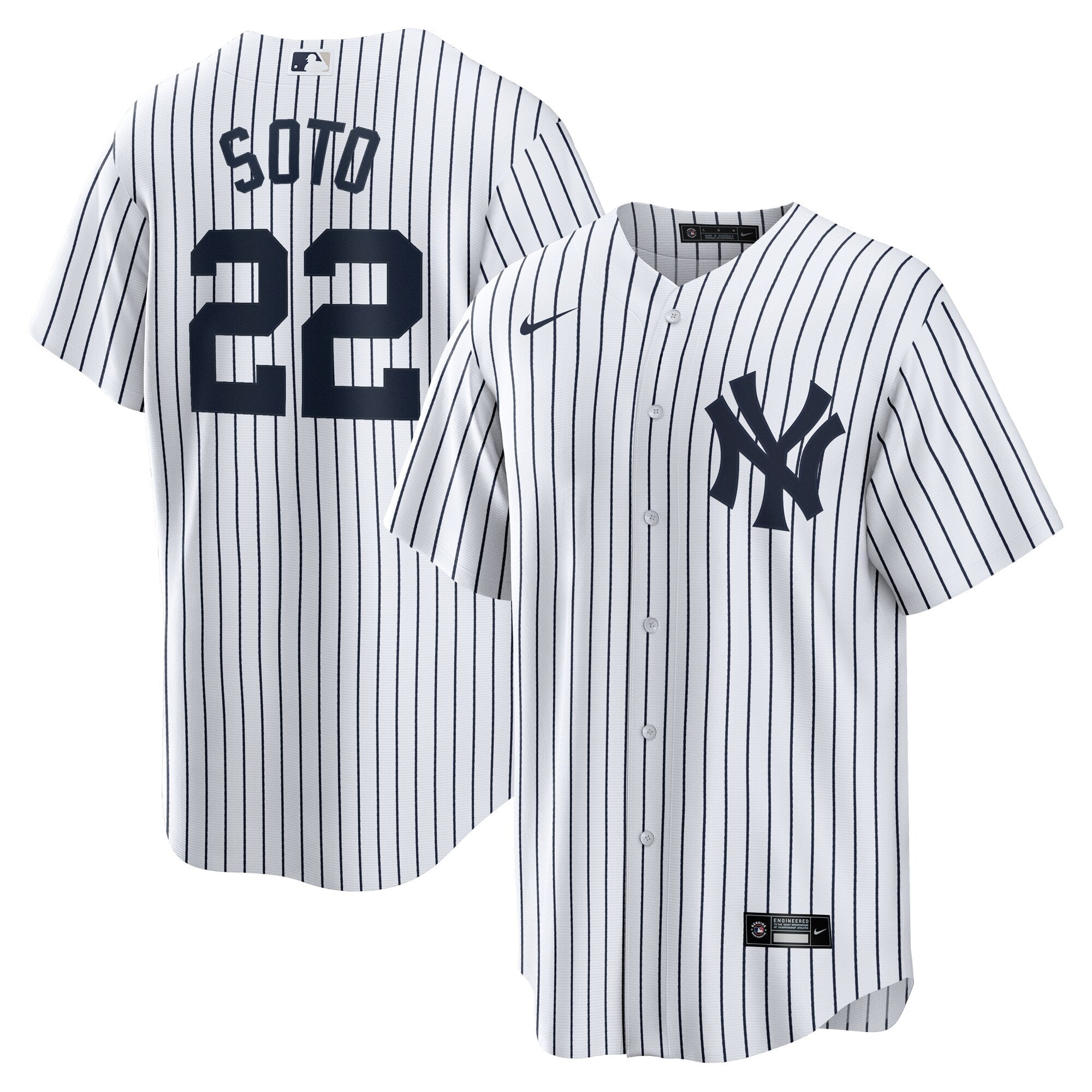 Youth New York Yankees Juan Soto Nike White Home Replica Player Jersey With Name Official Team Jersey Sports Fan Apparel Official NFL Team Jersey