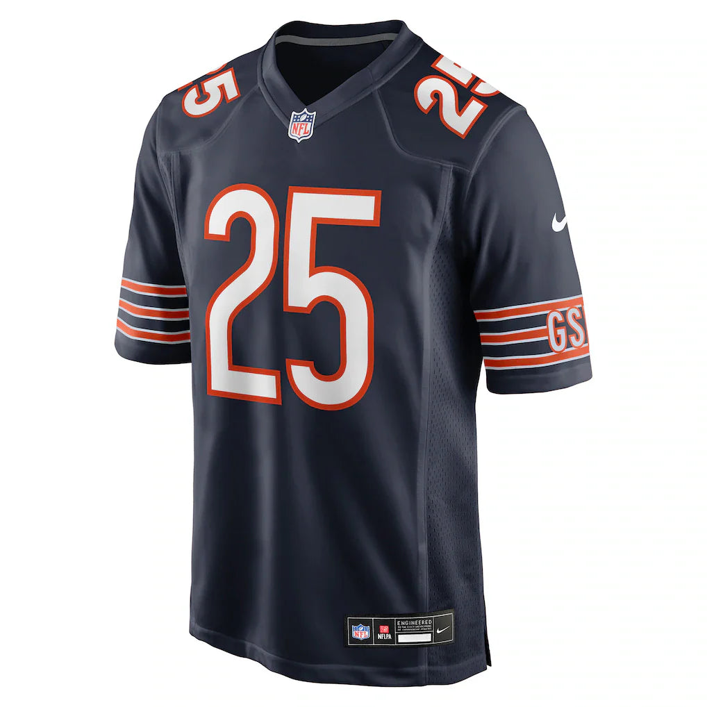 Youth Kyle Monangai Chicago Bears Navy Nike Game Jersey