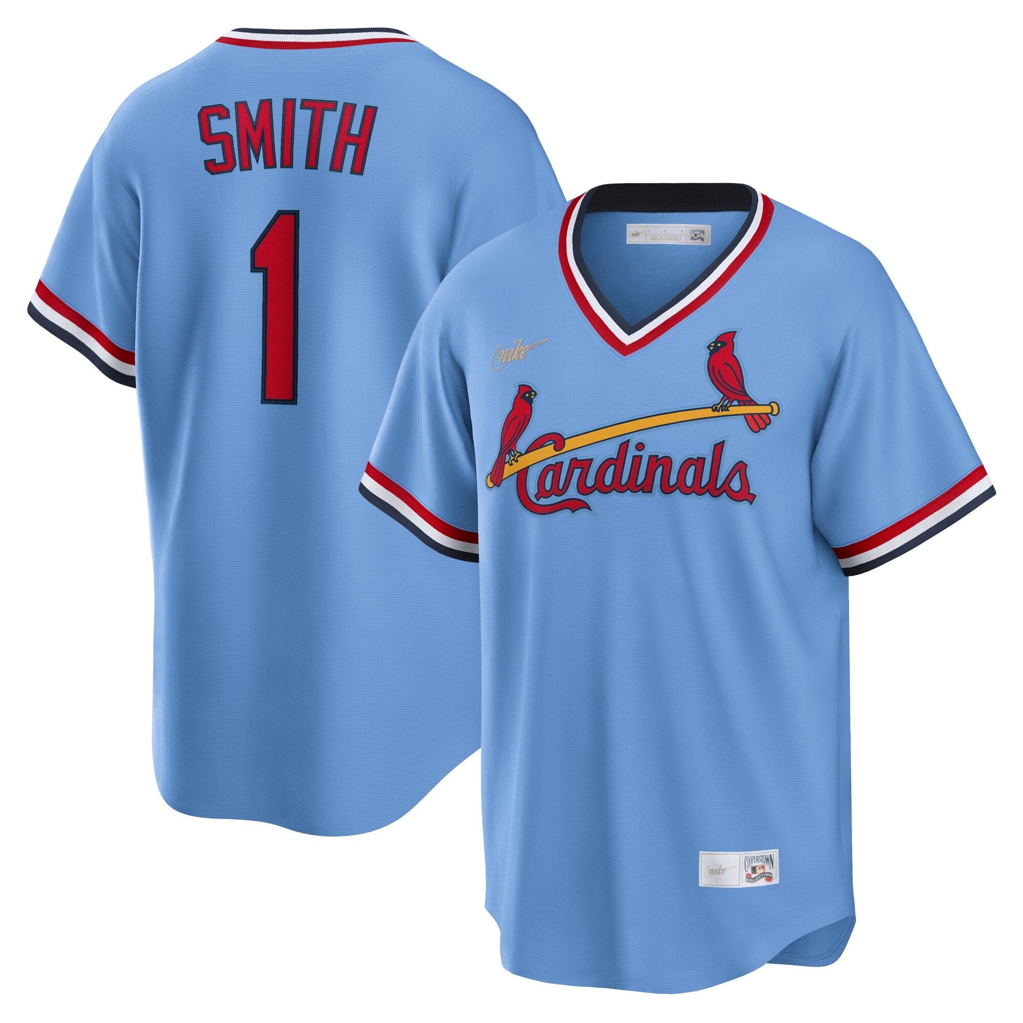 Ozzie Smith St Louis Cardinals Nike Road Cooperstown Collection Player Jersey - Light Blue Official Team Jersey Sports Fan Apparel Official NFL Team