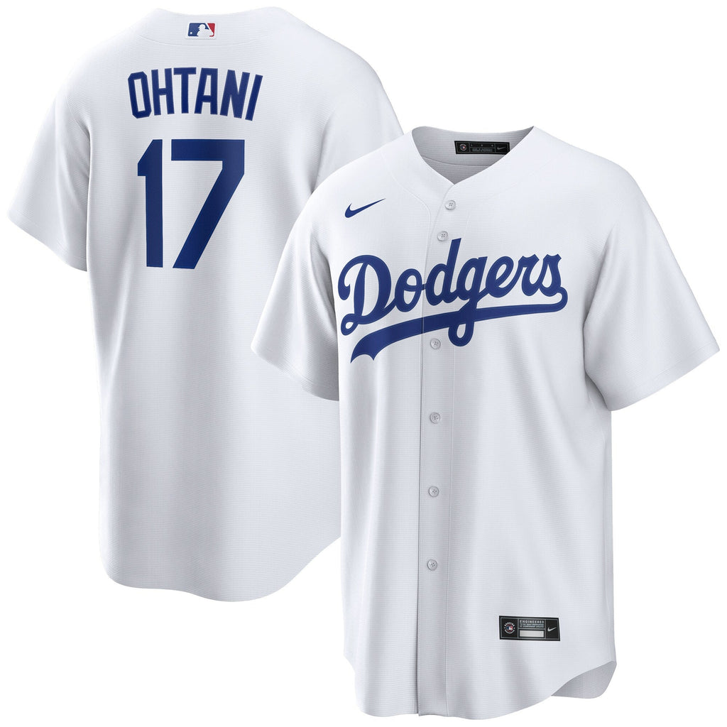 Men s Shohei Ohtani Los Angeles Dodgers Nike White Home Replica Team Jersey Official Team Jersey Sports Fan Apparel Official NFL Team Jersey Football