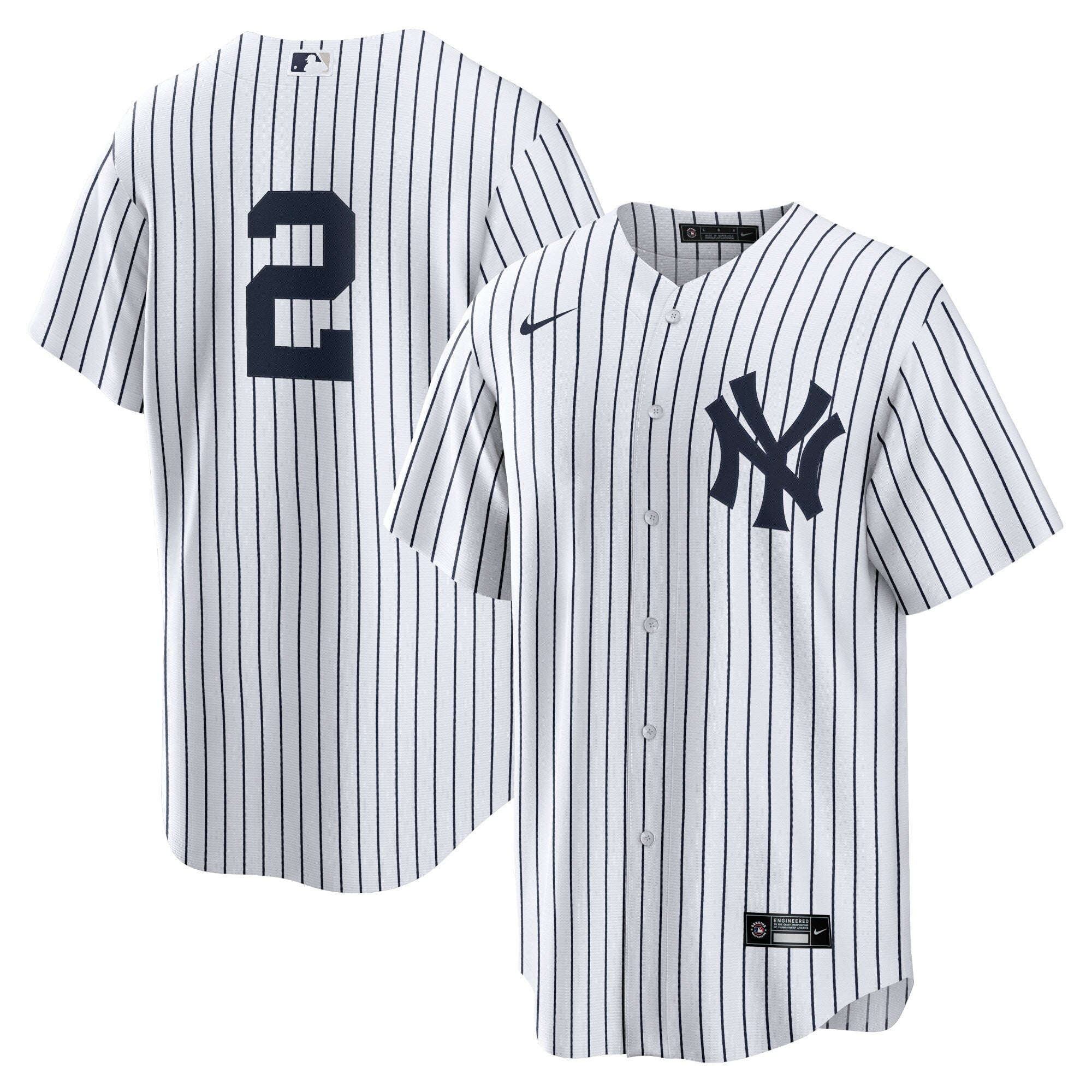 Men s Nike Derek Jeter 2 White New York Yankees Home Official Replica Player Jersey Official Team Jersey Sports Fan Apparel Official NFL Team Jersey