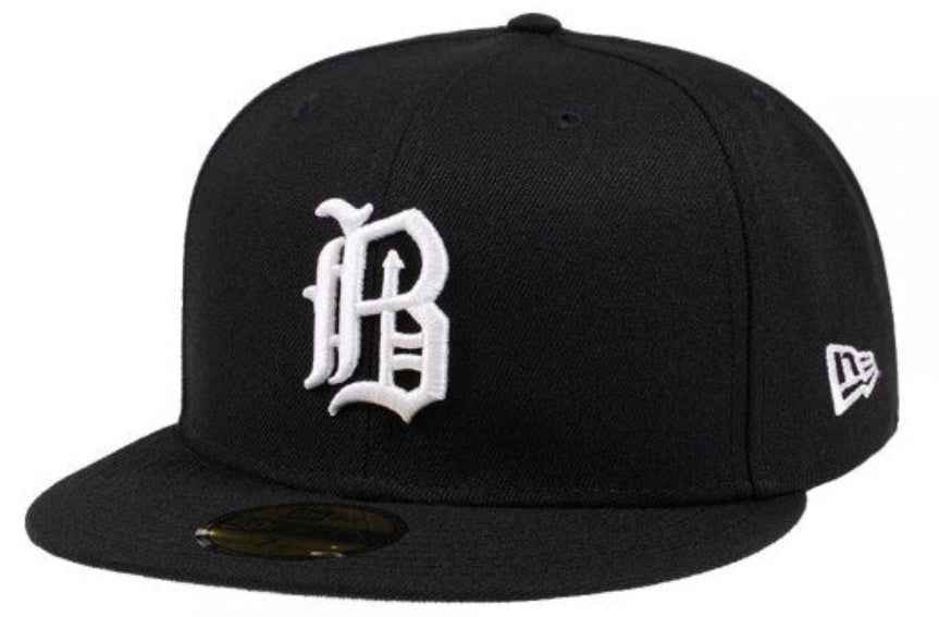 Birmingham Barons New Era Jordan Era 59FIFTY Fitted Hat - Black Official Team Hat Sports Fan Cap Official NFL Team Hat Football Fan Cap