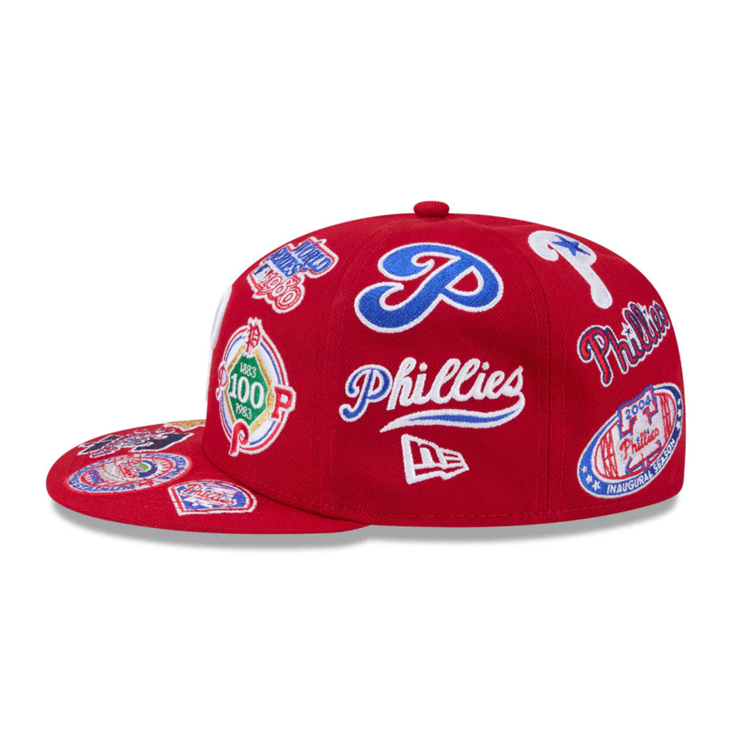 Philadelphia Phillies MLB All Over Patch 59FIFTY Fitted New Era Official Team Hat Sports Fan Cap Official NFL Team Hat Football Fan Cap