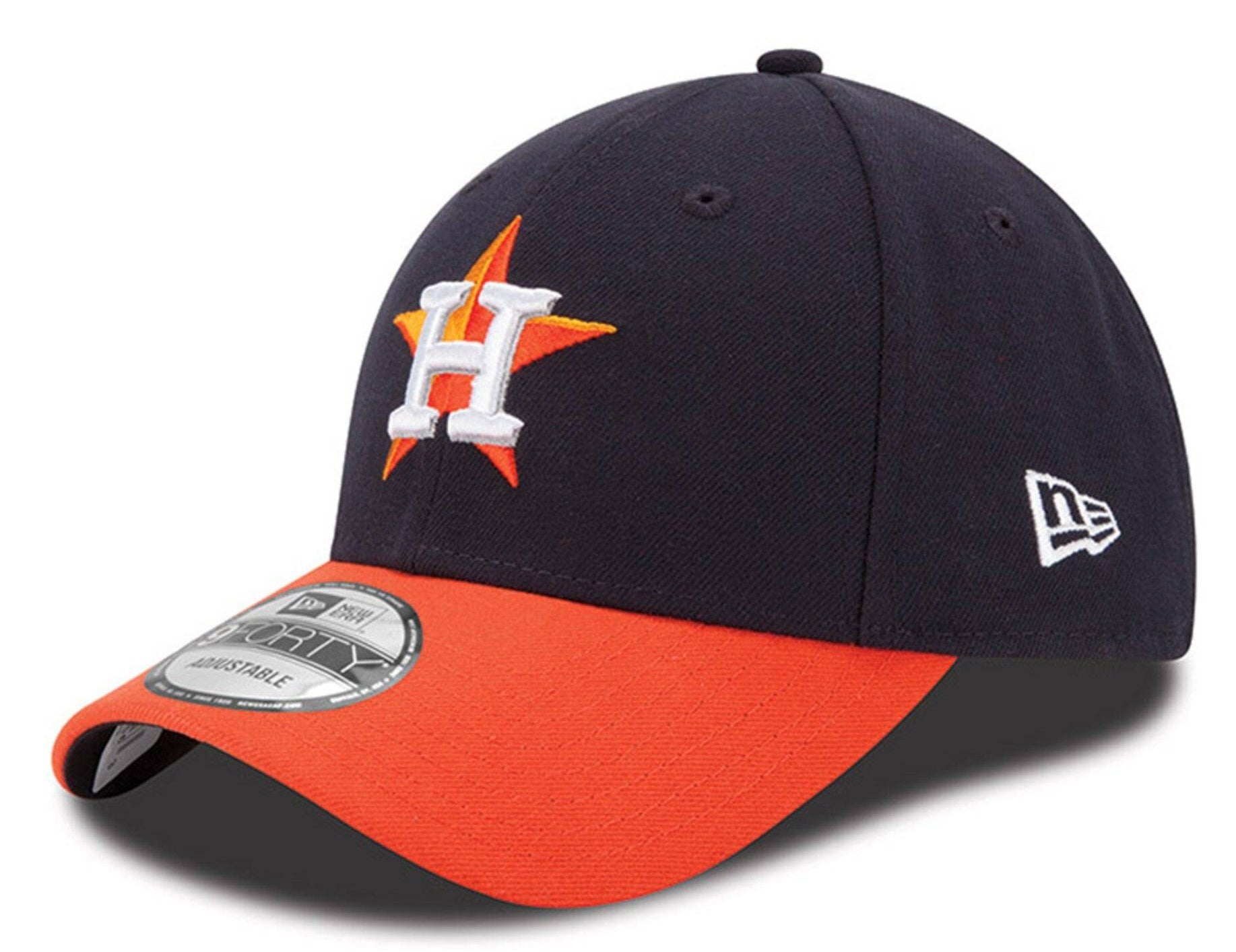 Houston Astros Men s New Era Navy Orange Road League 9FORTY Adjustable Hat Official Team Hat Sports Fan Cap Official NFL Team Hat Football Fan Cap