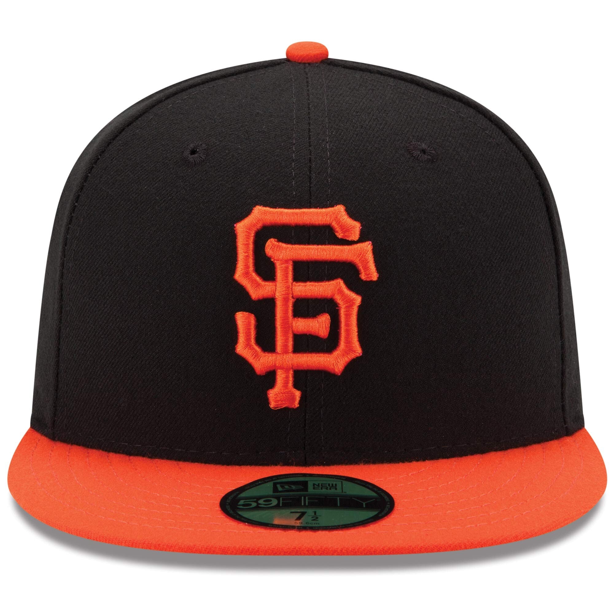 Men s San Francisco Giants New Era Black Orange Alternate Game Authentic Collection On-Field 59FIFTY Fitted Hat Official Team Hat Sports Fan Cap