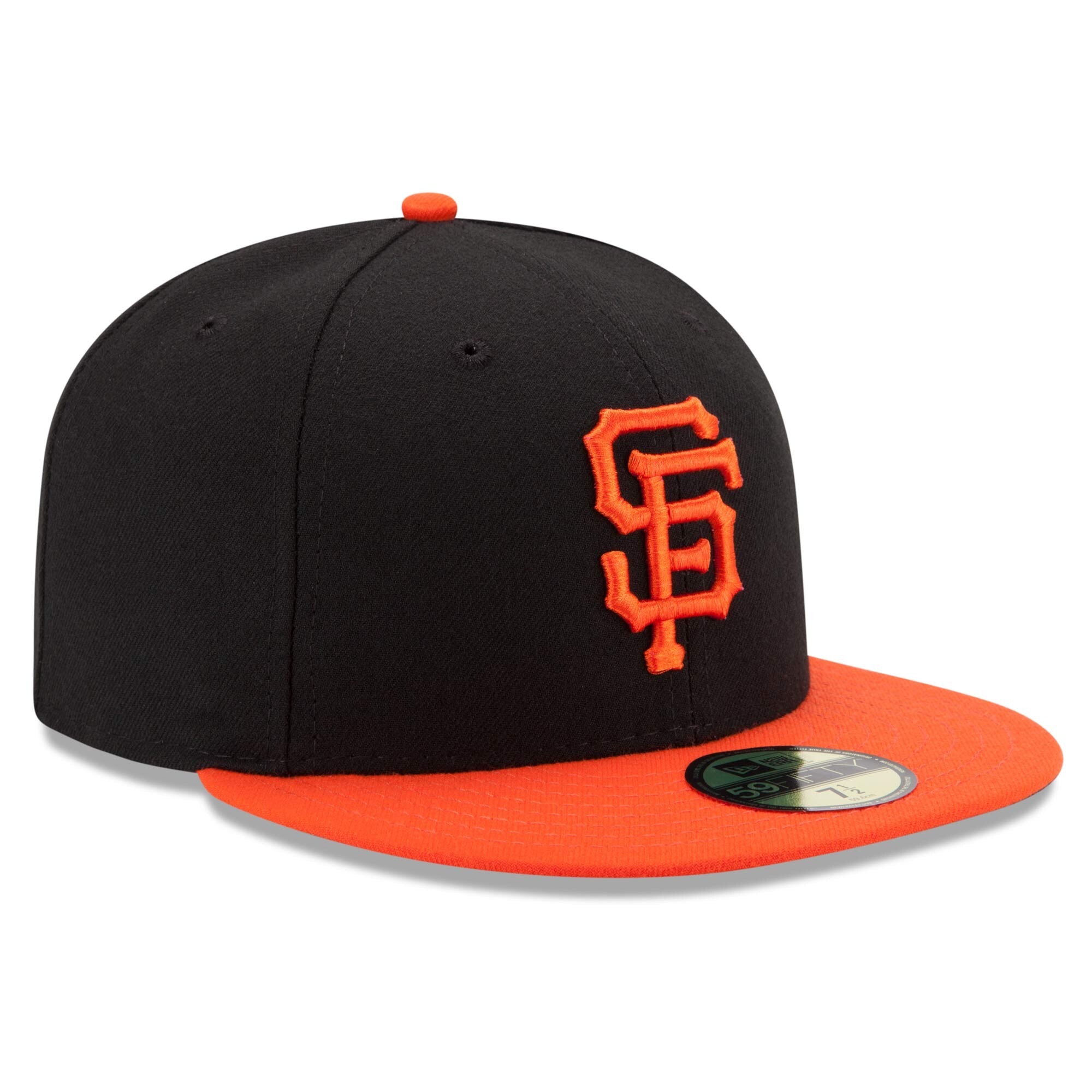 Men s San Francisco Giants New Era Black Orange Alternate Game Authentic Collection On-Field 59FIFTY Fitted Hat Official Team Hat Sports Fan Cap