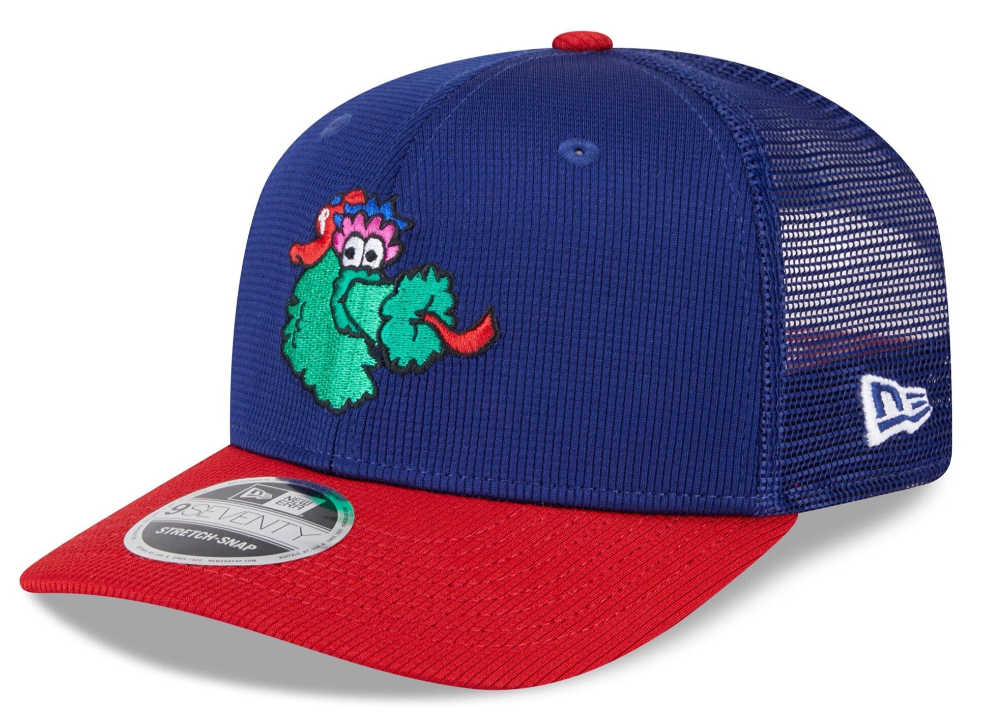 Philadelphia Phillies New Era Deep Blue Red Batting Practice 9SEVENTY Trucker Hat Official Team Hat Sports Fan Cap Official NFL Team Hat Football Fan