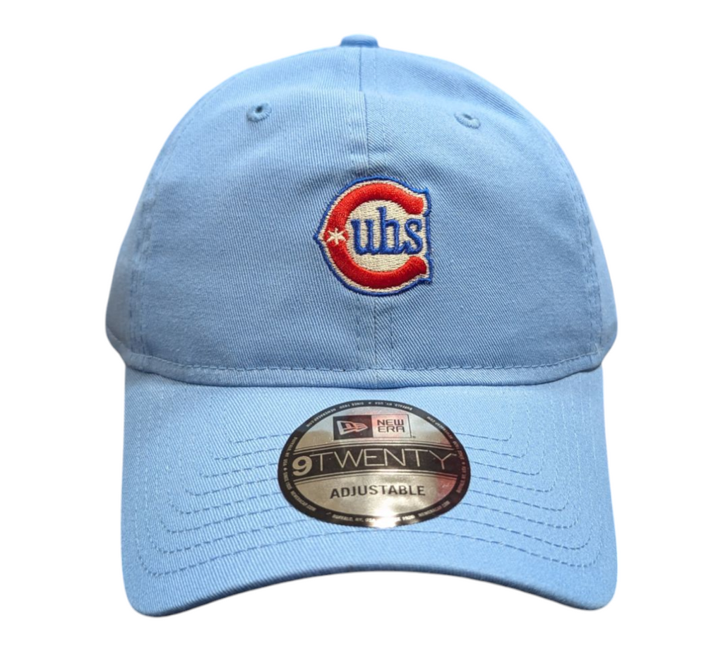 Chicago Cubs New Era Sky Blue Alternate 2 9TWENTY Adjustable Hat Official Team Hat Sports Fan Cap Official NFL Team Hat Football Fan Cap