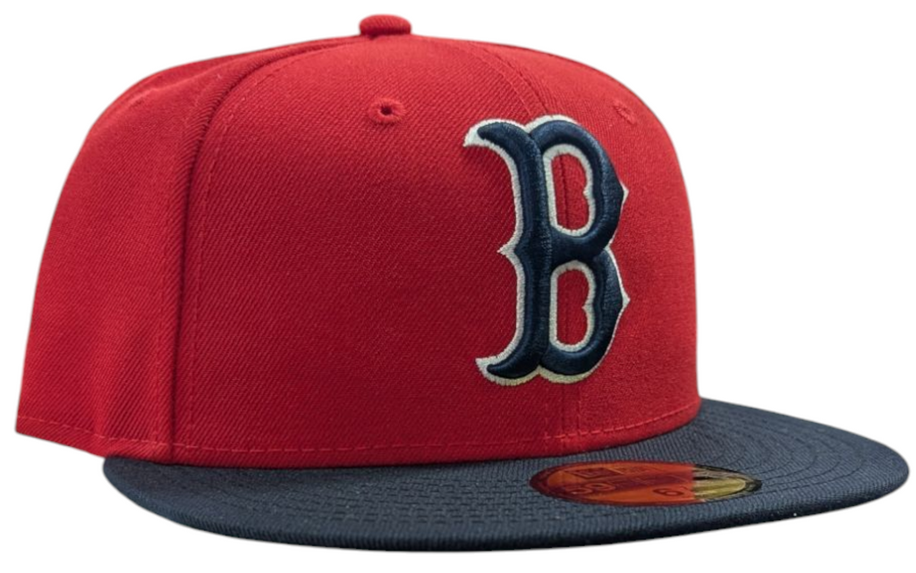 Boston Red Sox Cooperstown Collection 1975 New Era Classics 2 Tone Scarlet Red 59FIFTY Fitted Hat Official Team Hat Sports Fan Cap Official NFL Team