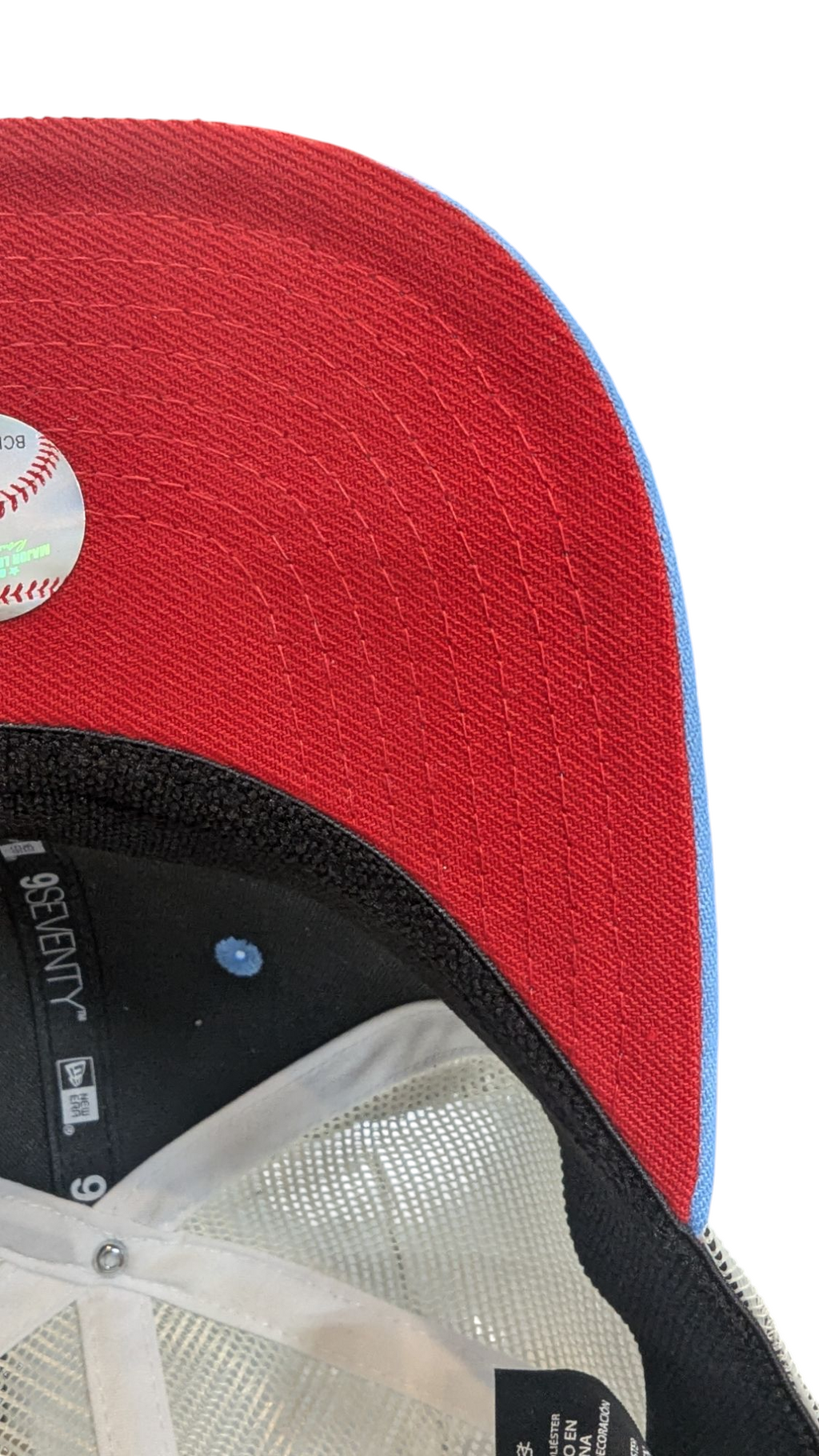 Chicago Cubs New Era Sky Blue Red Alternate 2 9SEVENTY Trucker Hat Official Team Hat Sports Fan Cap Official NFL Team Hat Football Fan Cap