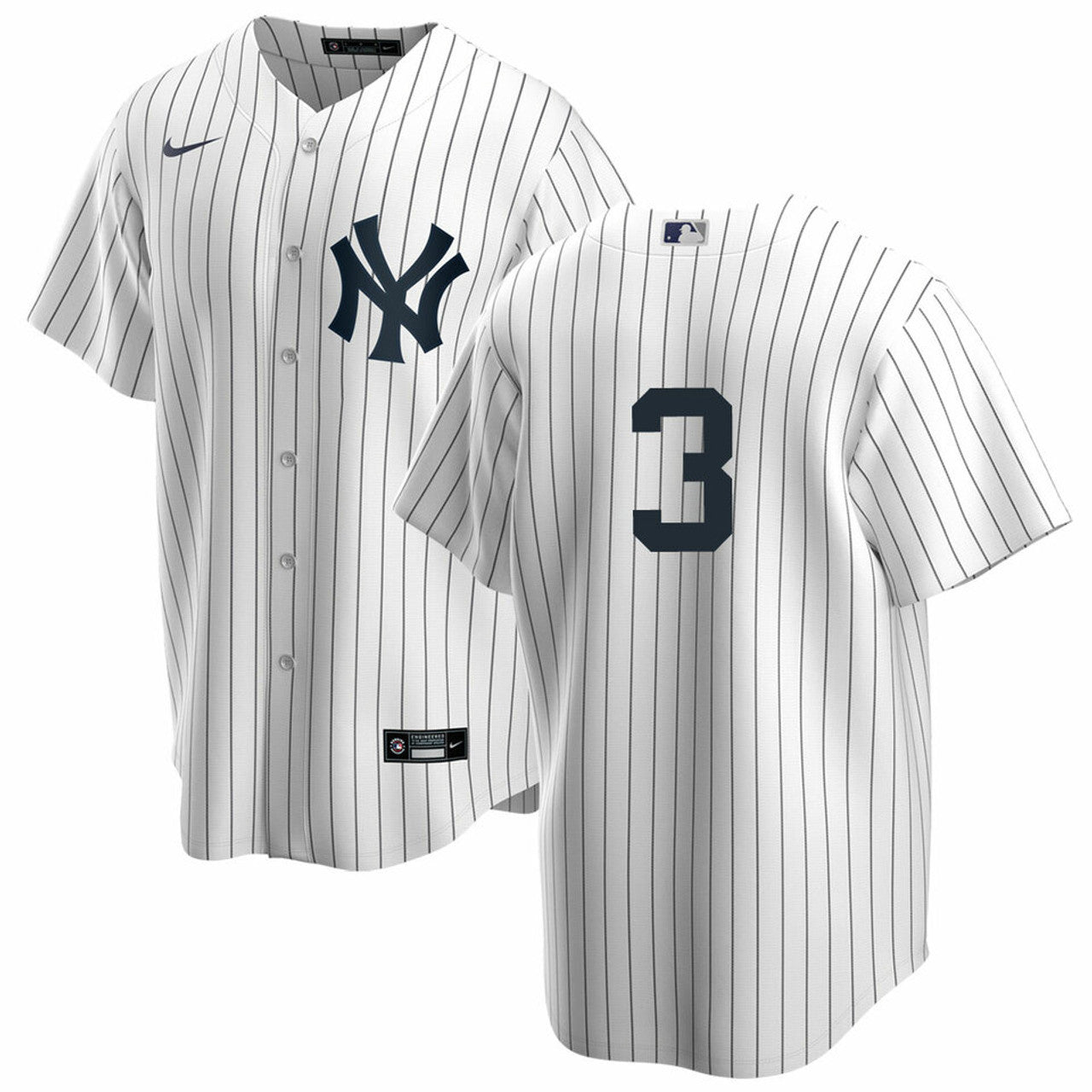 Men s Nike Babe Ruth 3 White New York Yankees Home Official Replica Player Jersey Official Team Jersey Sports Fan Apparel Official NFL Team Jersey