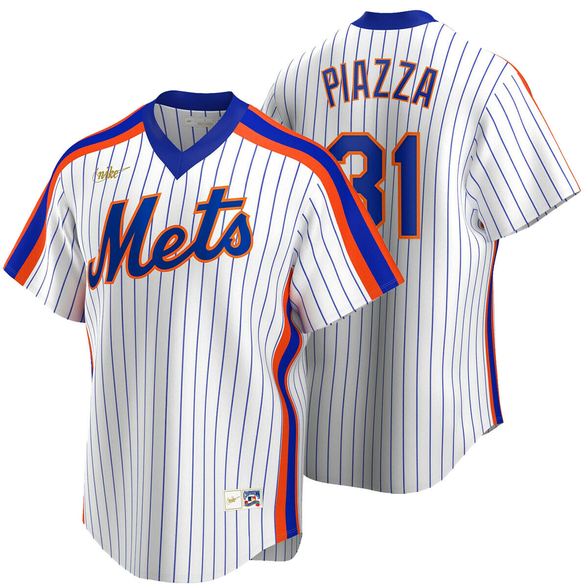 Men s Nike Mike Piazza New York Mets Cooperstown Collection Royal Pinstripe Replica Jersey Official Team Jersey Sports Fan Apparel Official NFL Team