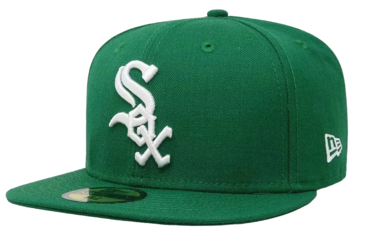Chicago White Sox New Era Kelly Green Halfway To St Patrick s Day 59FIFTY Fitted Hat Official Team Hat Sports Fan Cap Official NFL Team Hat Football