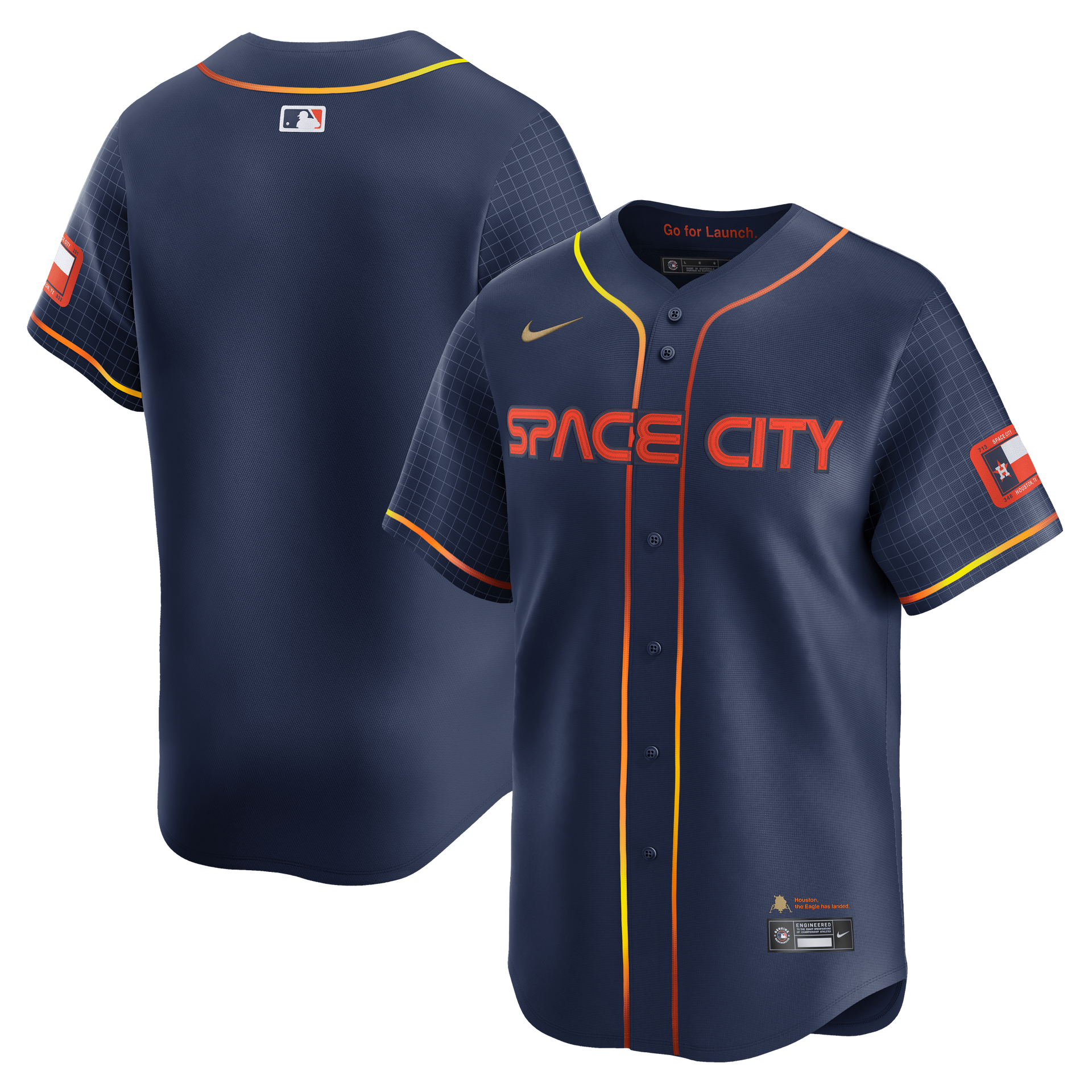Nike - MLB Vapor Limited Jersey - Houston Astros - City Connect Official Team Jersey Sports Fan Apparel Official NFL Team Jersey Football Fan Apparel