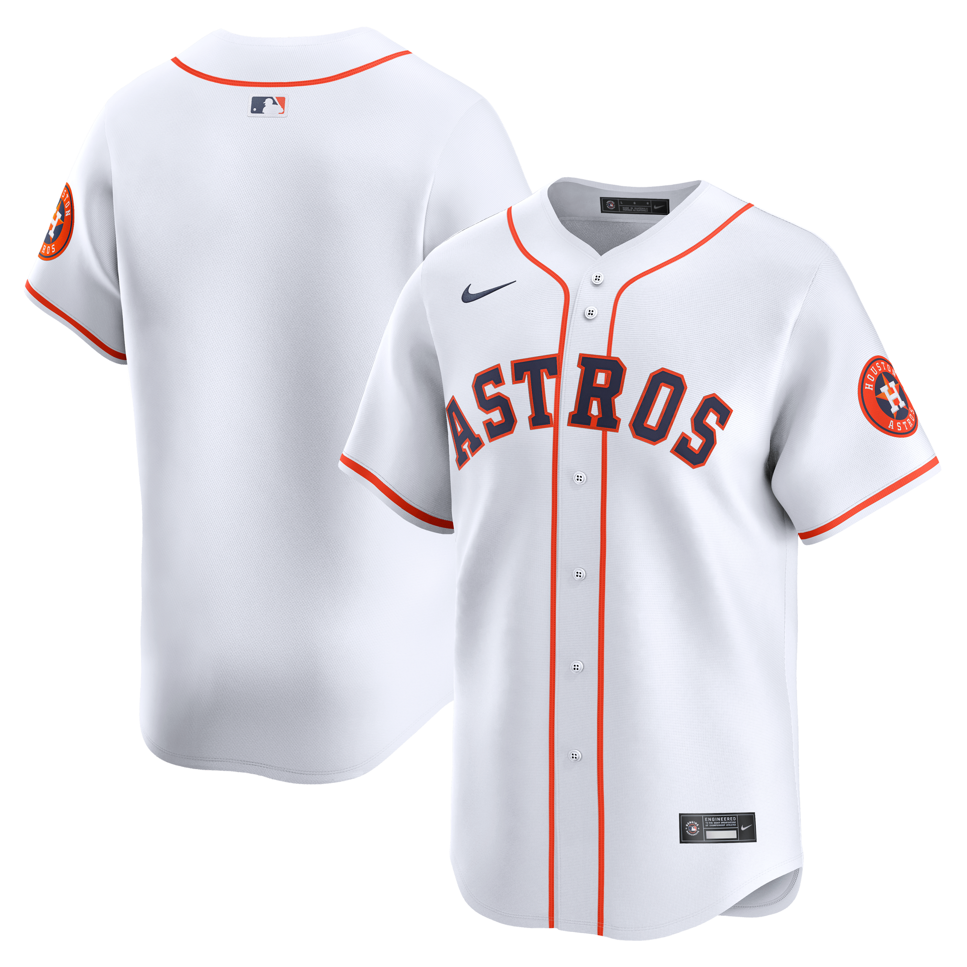 Nike - MLB Vapor Limited Jersey - Houston Astros - Home Official Team Jersey Sports Fan Apparel Official NFL Team Jersey Football Fan Apparel
